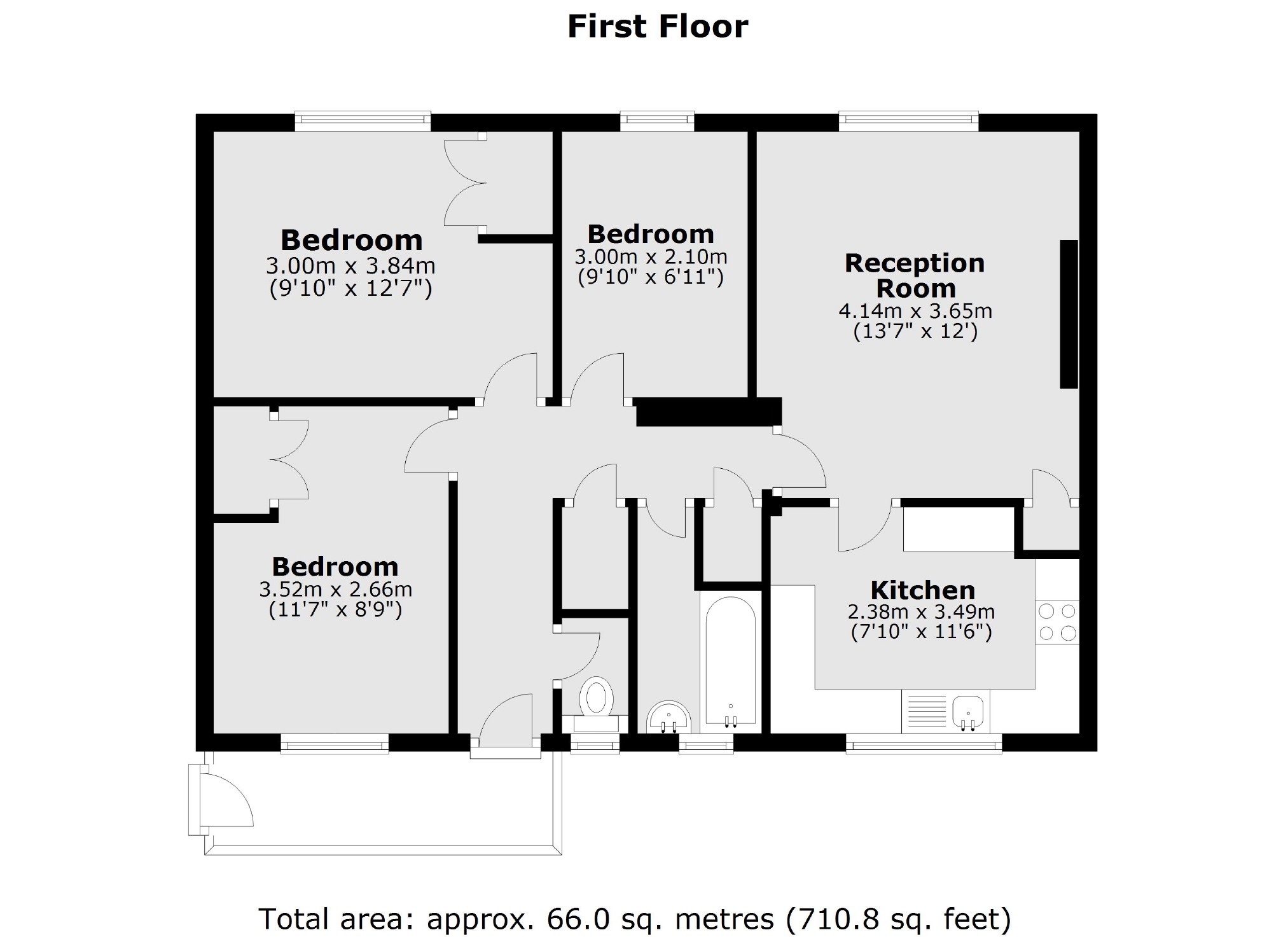 Flat 12, Cosgrove House, Whiston Road, London floorplan