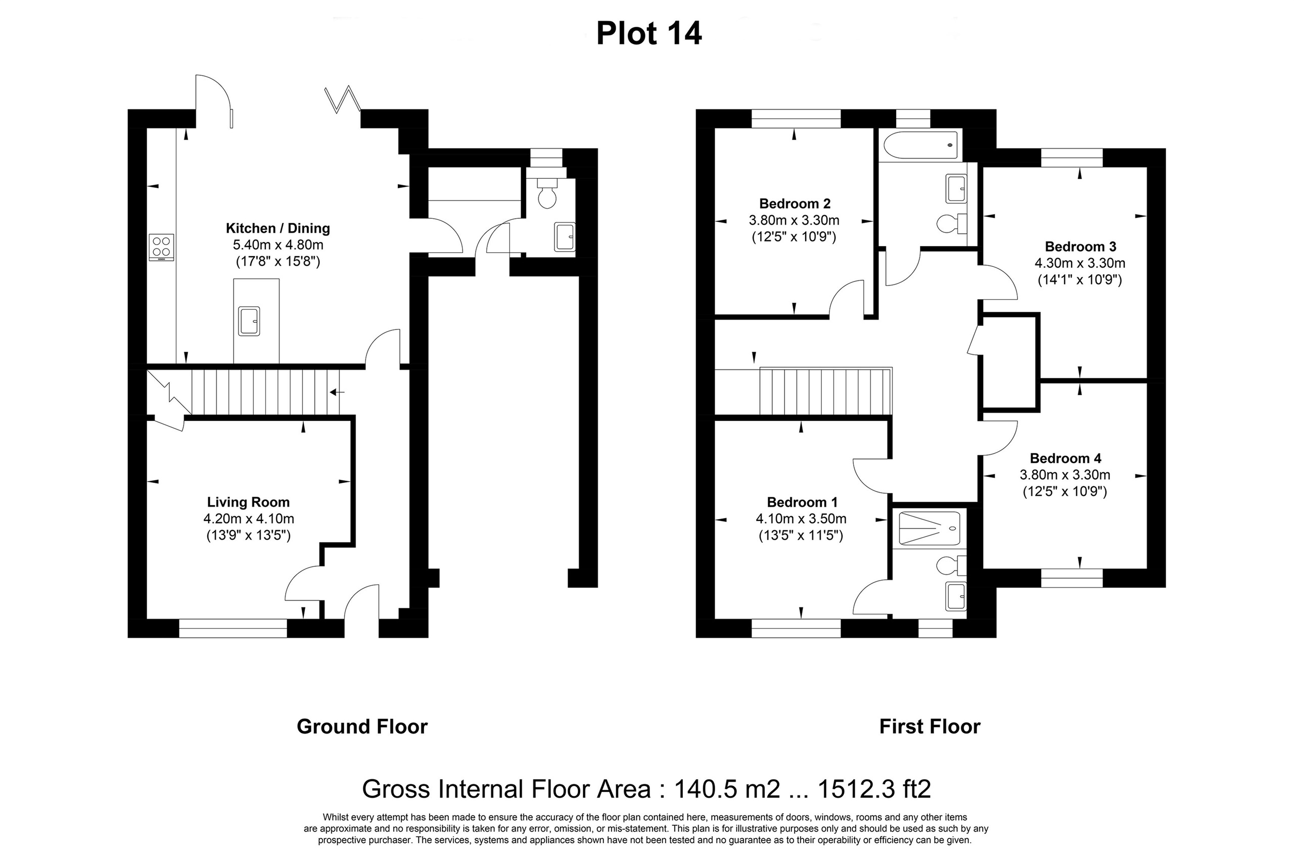 Plot 14, The Meadows At Hillside, Lewes floorplan