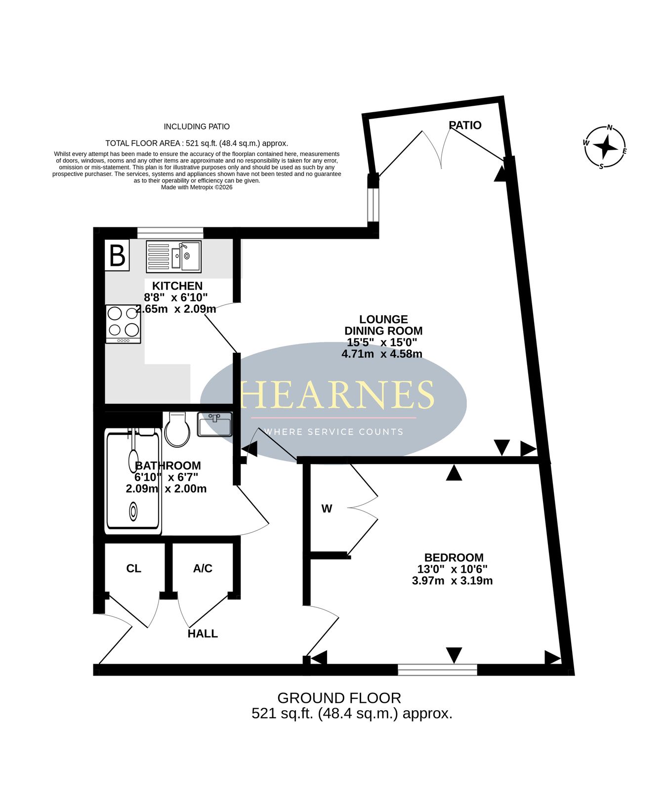 Flat 2, 14, Seager Way, Poole floorplan