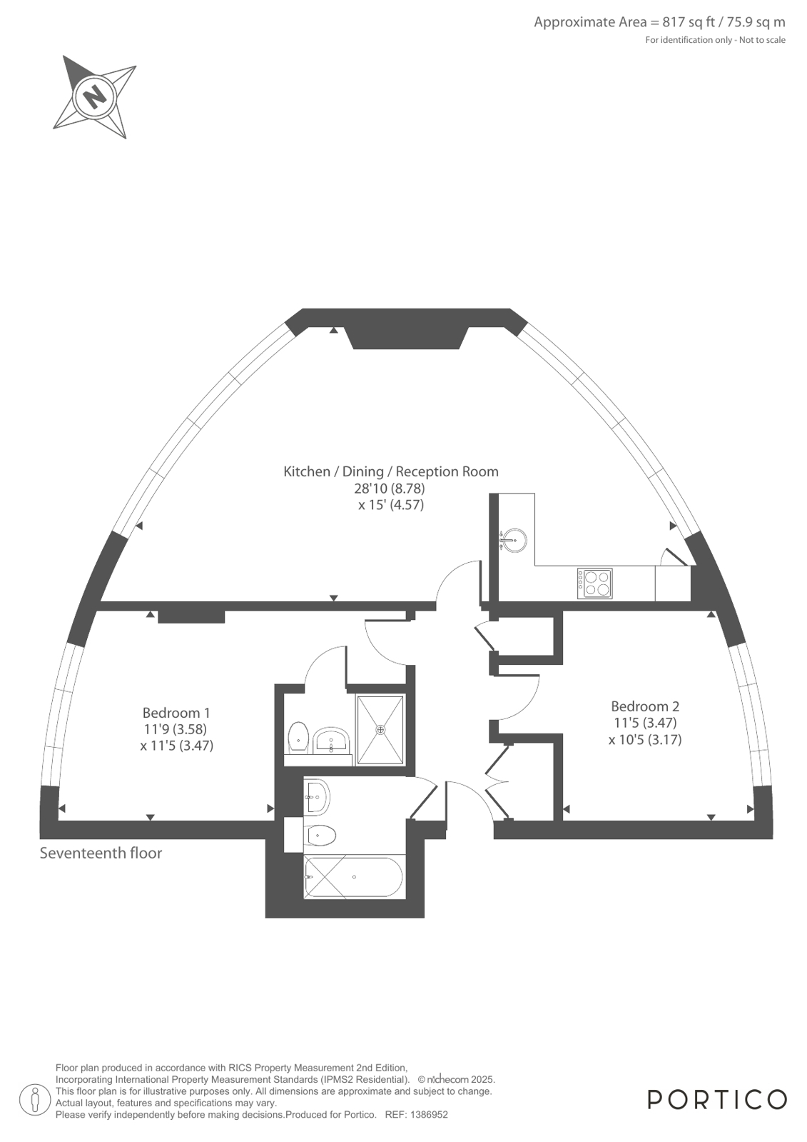 Flat 59, 1, Angel Lane, London floorplan
