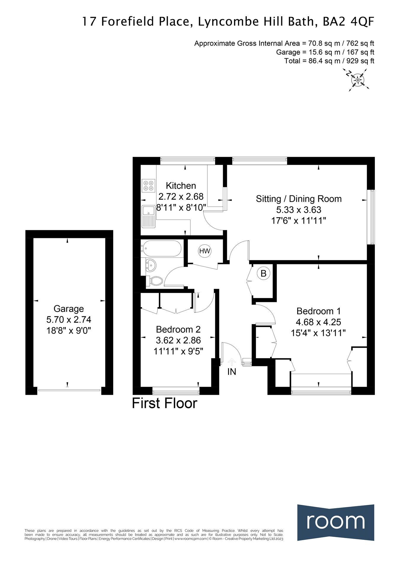 17, Forefield Place, Bath floorplan