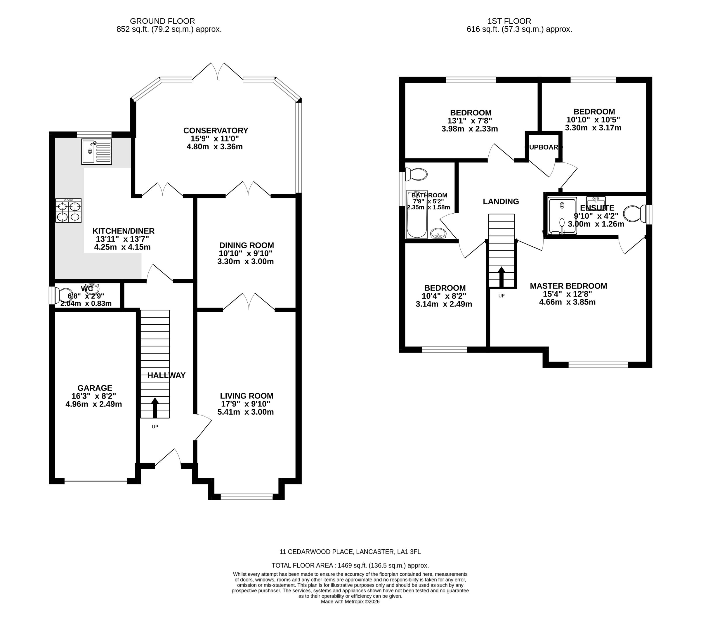 11, Cedarwood Place, Lancaster floorplan