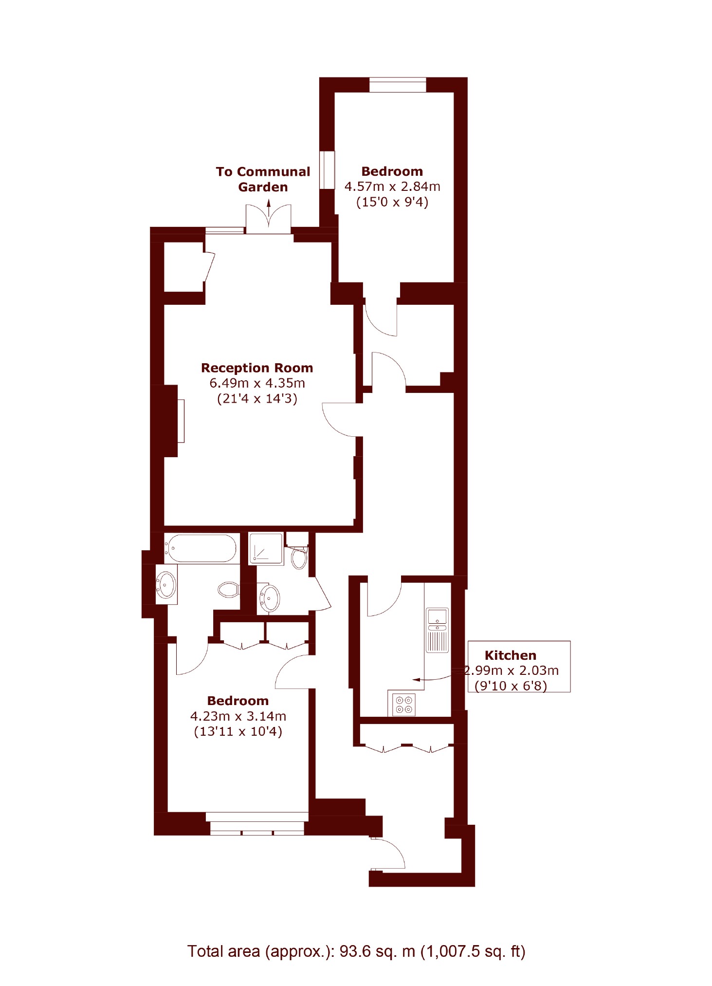 Lower Ground Floor, 14, Thurloe Street, London floorplan