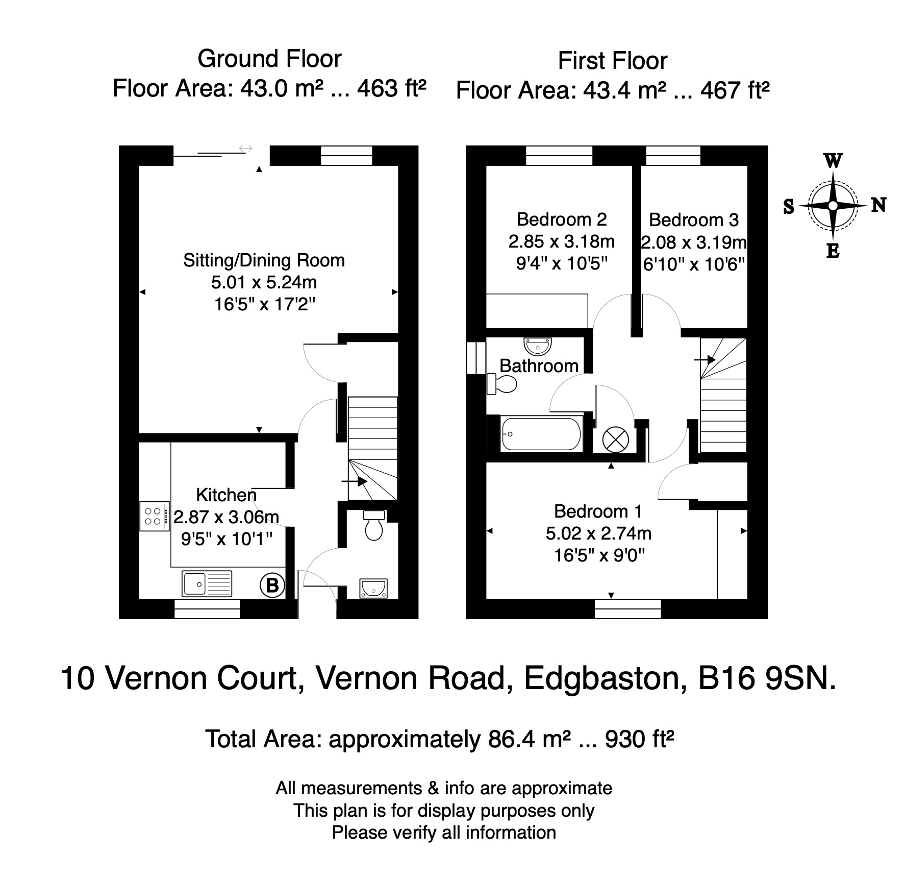 10, Vernon Court, Edgbaston, Birmingham floorplan