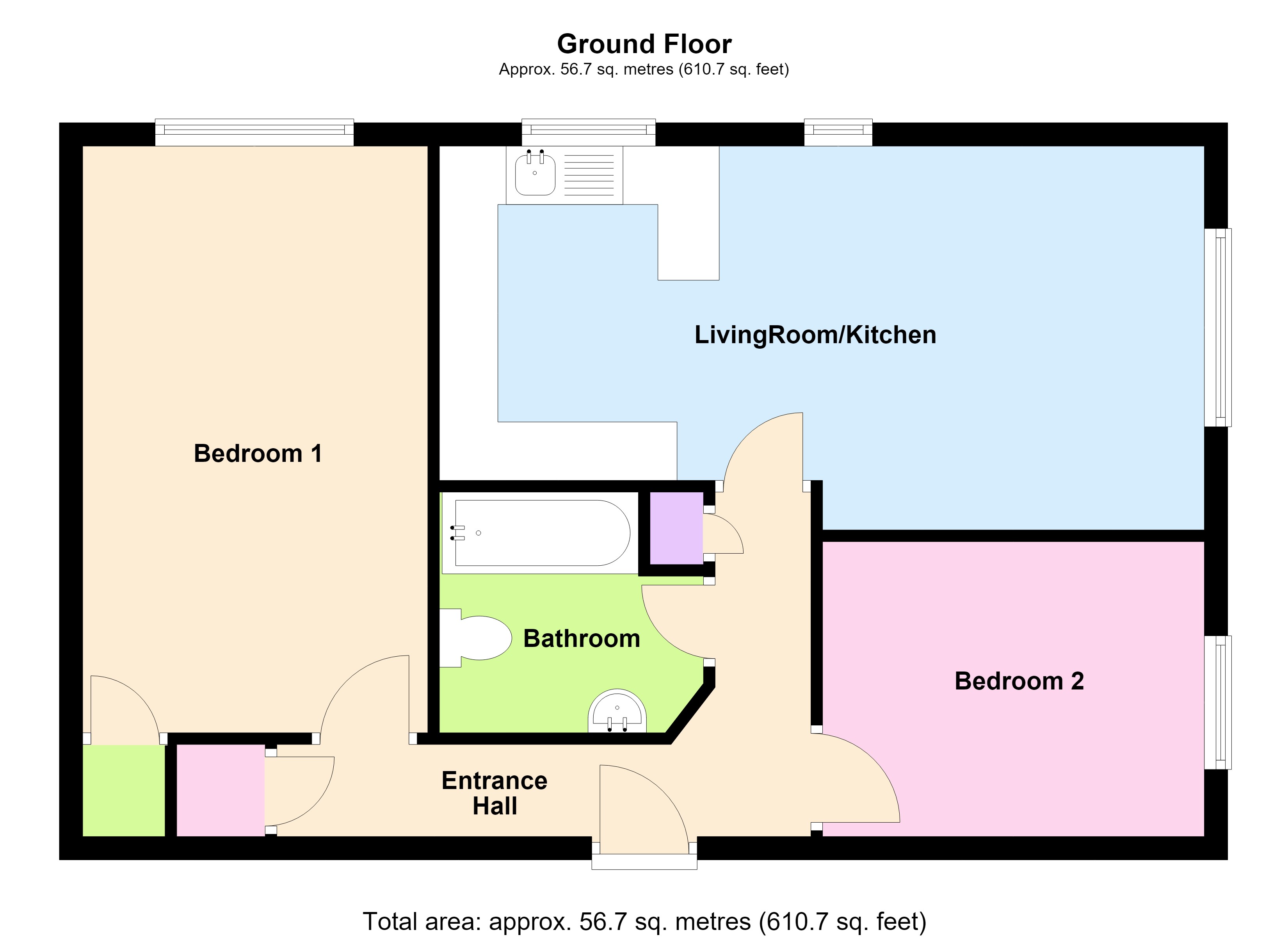 Flat 9 Park View, Castle Street, Wellingborough floorplan