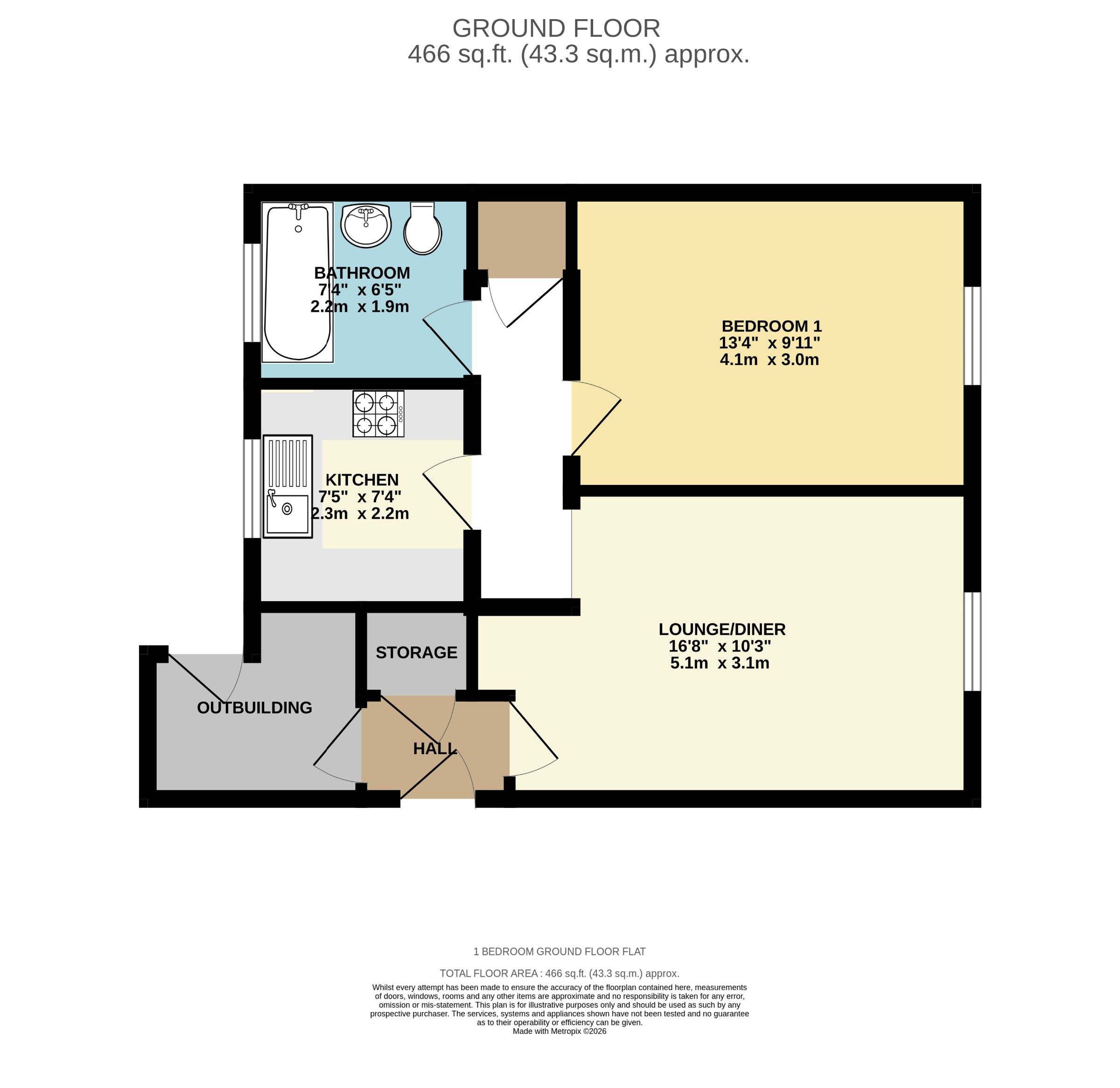 112 Chiltern Way, Northampton floorplan
