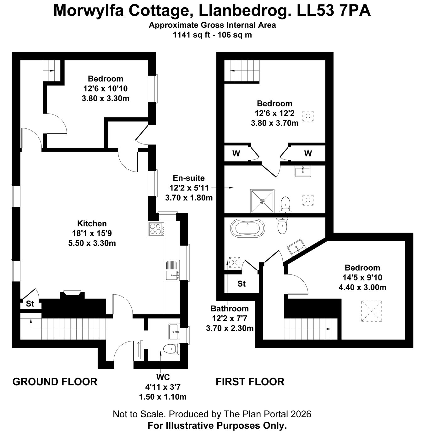Morwylfa Cottage, Pwllheli floorplan