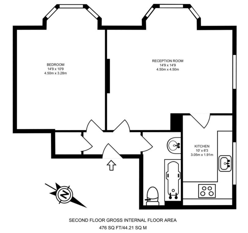 Flat 37, Admiral House, Willow Place, London floorplan