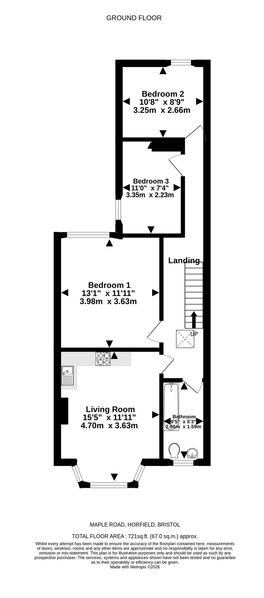 51b, Maple Road, Bristol floorplan
