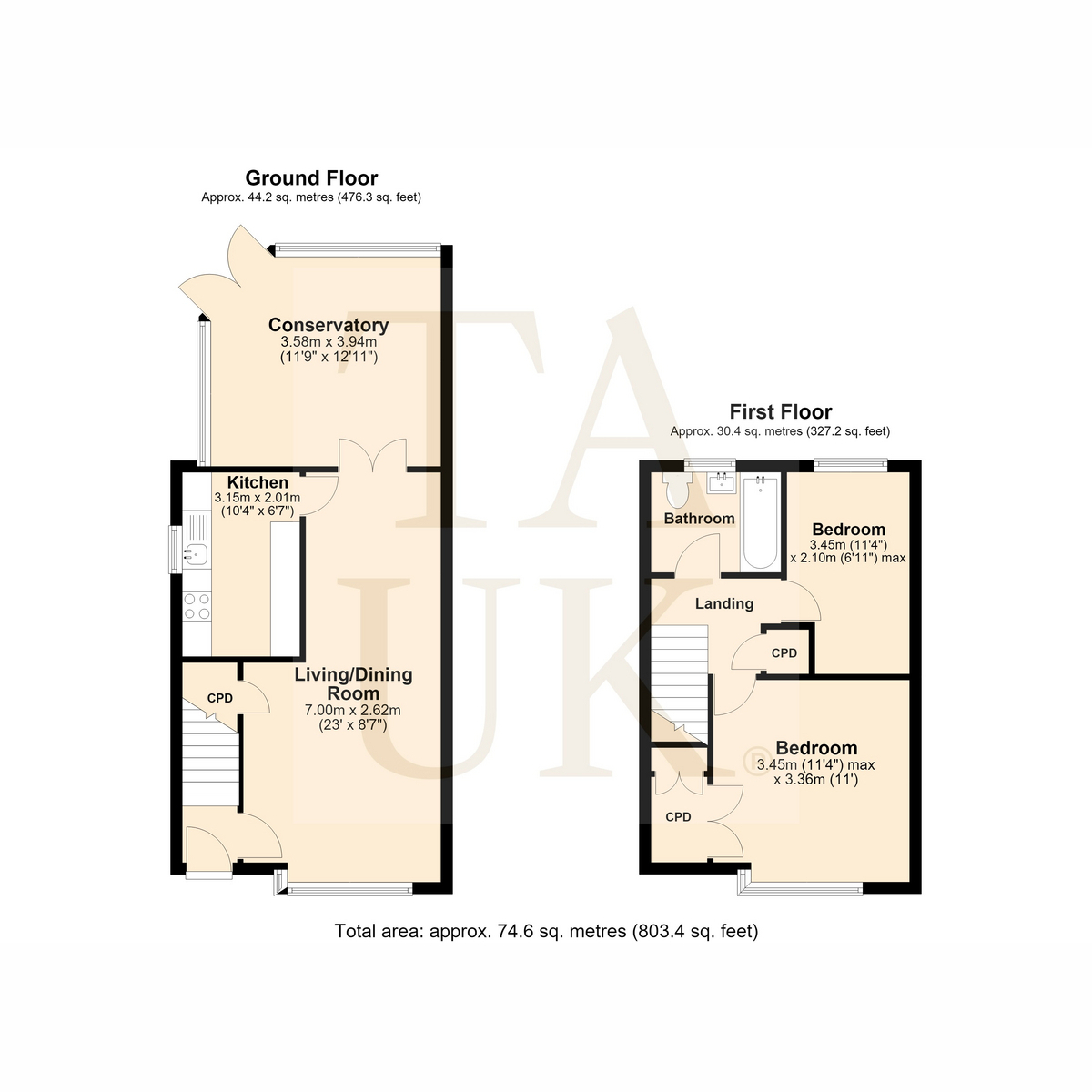 128, Dunlin Drive, Kidderminster floorplan