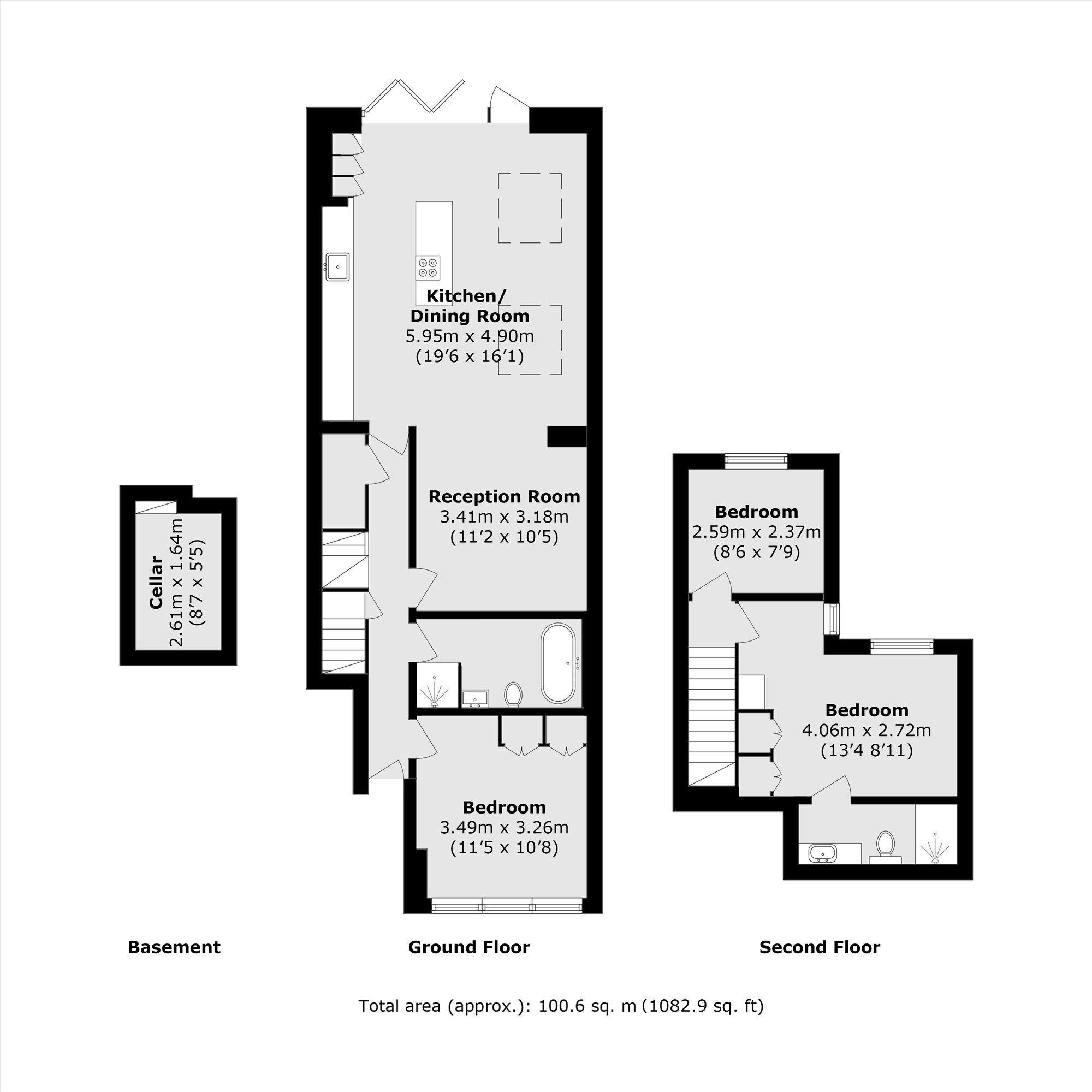 Flat A, 68, Gosberton Road, London floorplan