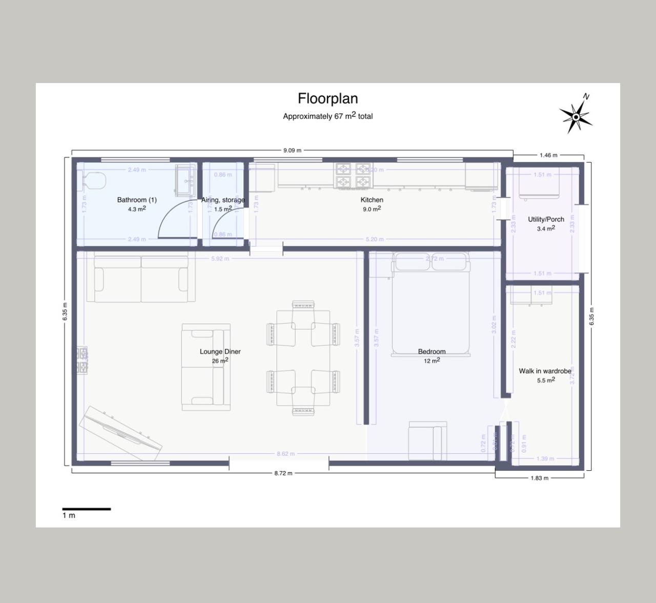 The Dell, Croesbychan, Aberdare floorplan
