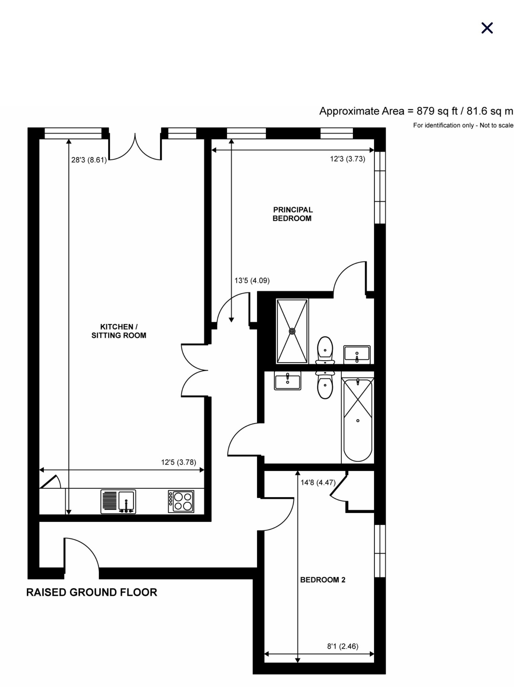Flat 2, Turks Boatyard, Thames Side, Kingston upon Thames floorplan