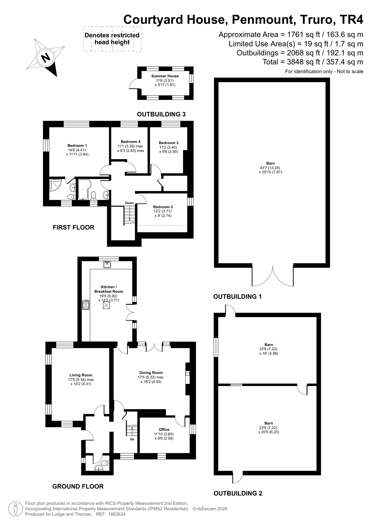 Courtyard House, Truro floorplan