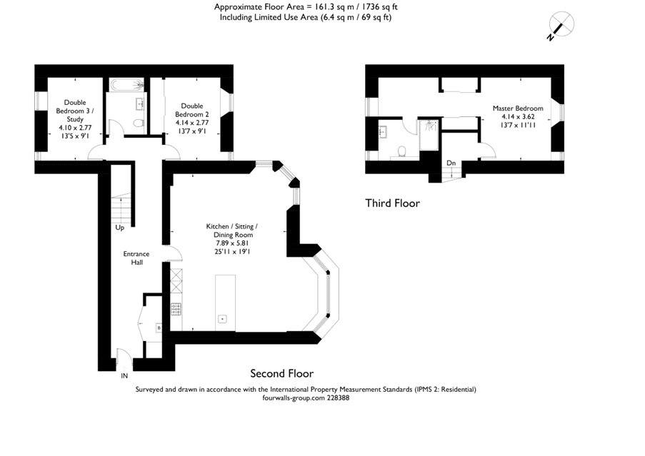 Flat 16, 13, Simpson Loan, Edinburgh floorplan