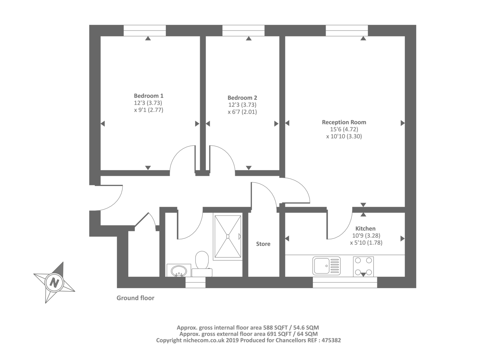 2 Bedrooms Flat for sale in Reynard Court, Bicester OX26