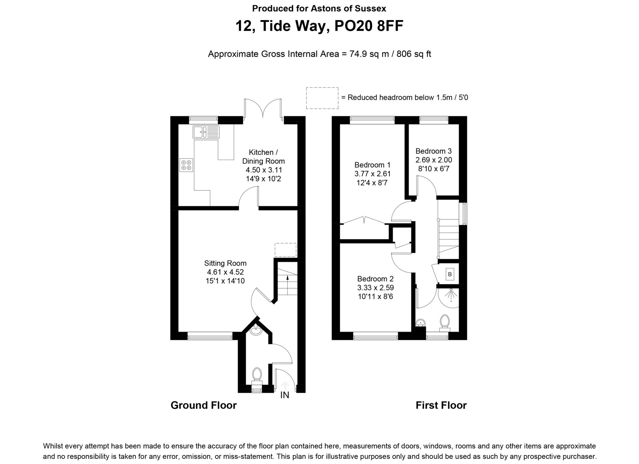 12, Tide Way, Chichester floorplan