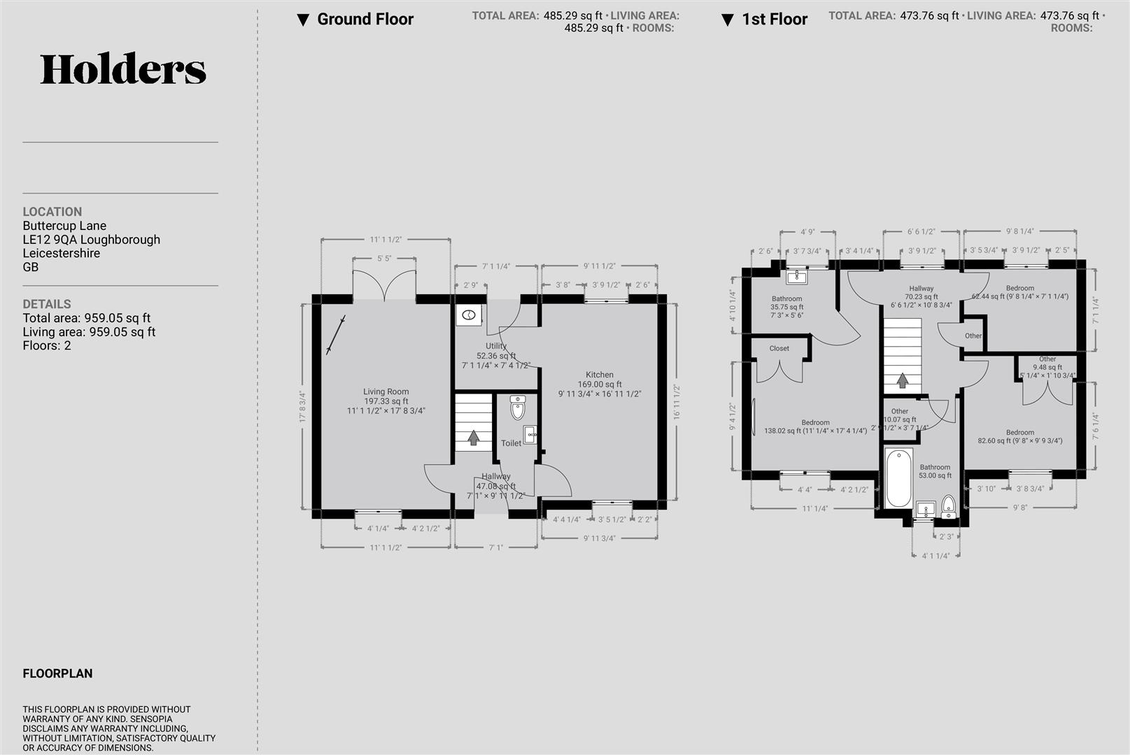 50, Buttercup Lane, Loughborough floorplan