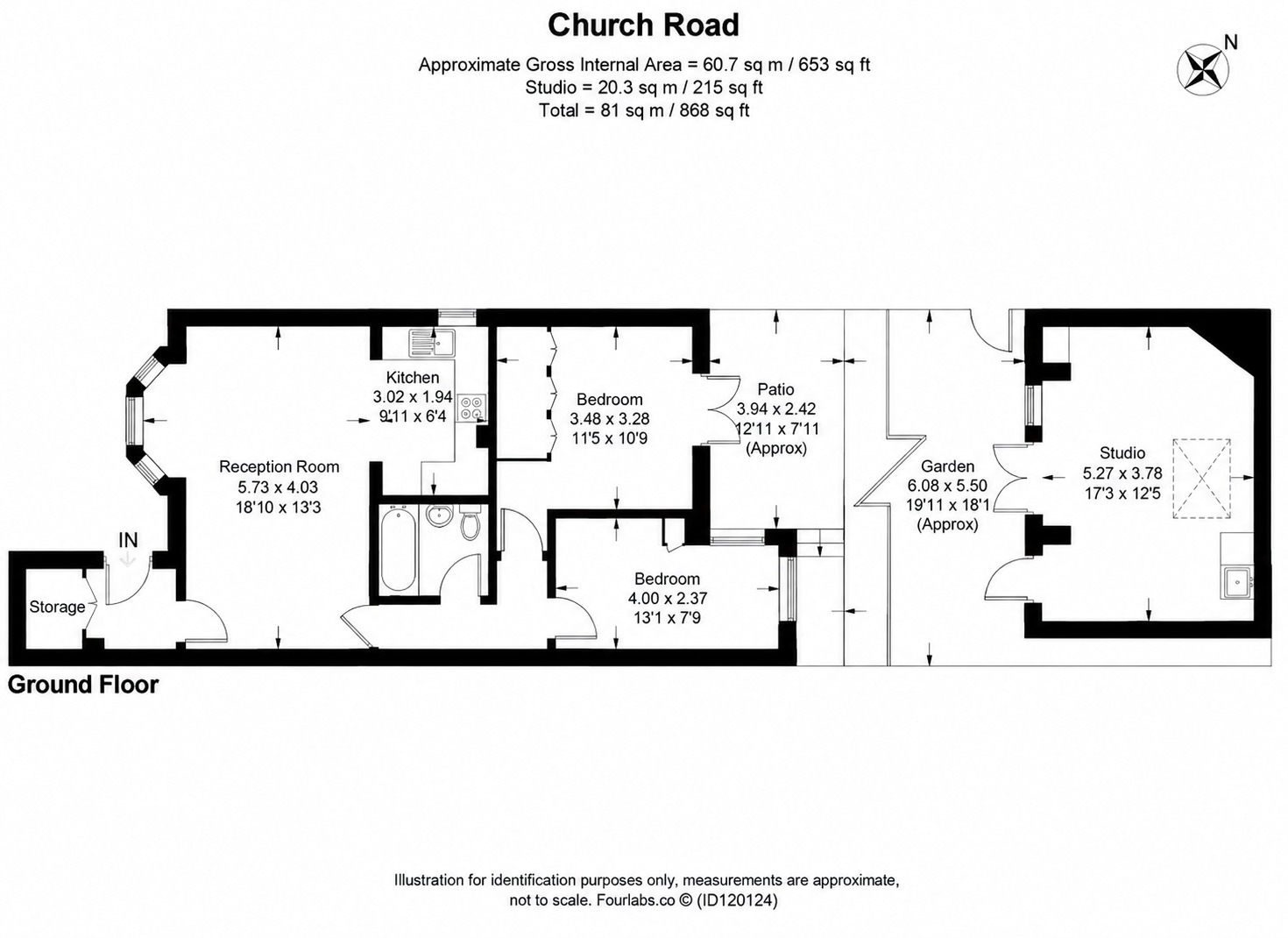 68A, Church Road, Richmond floorplan