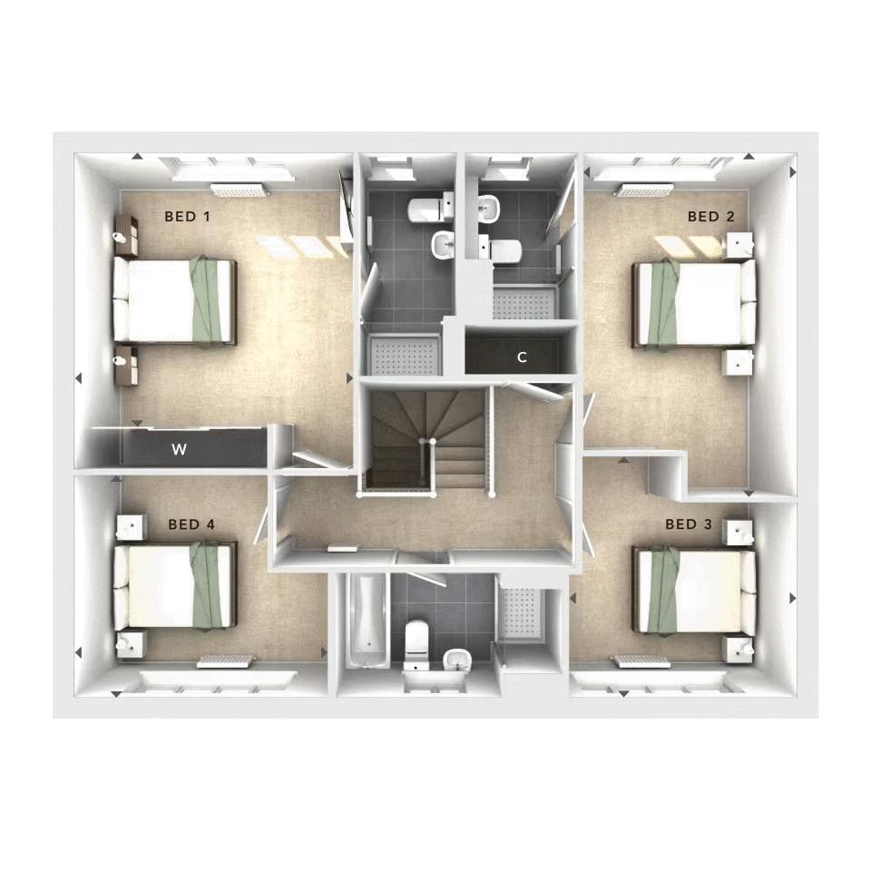 Plot 78 The Davenant, Ash Green Road, Aldershot floorplan