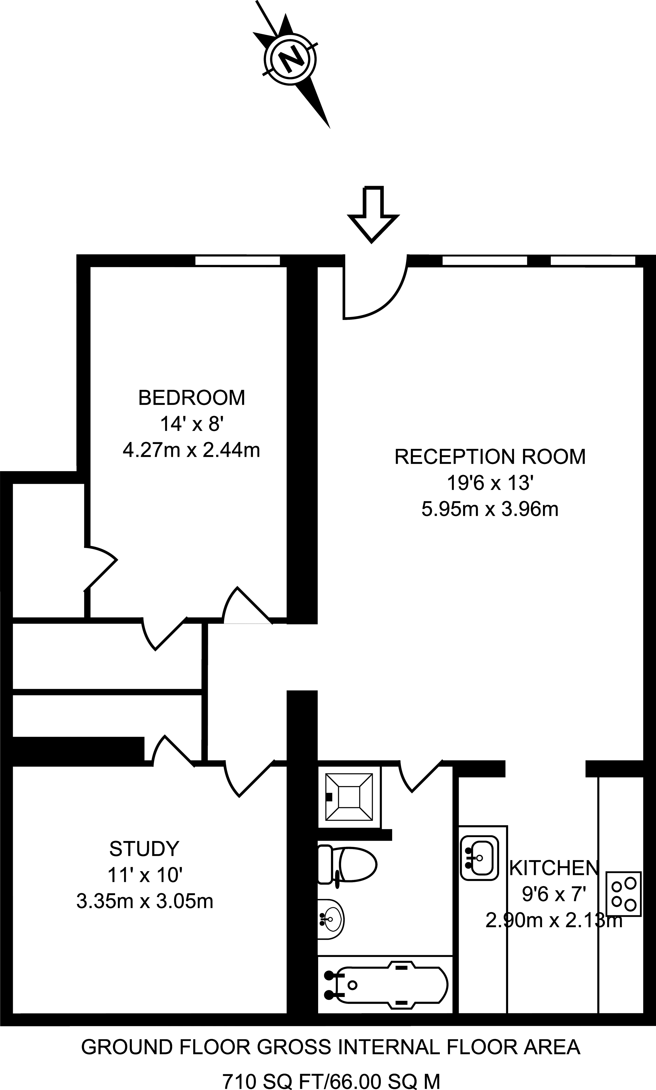 1 Bedrooms Flat to rent in Canfield Place, South Hampstead, London NW6