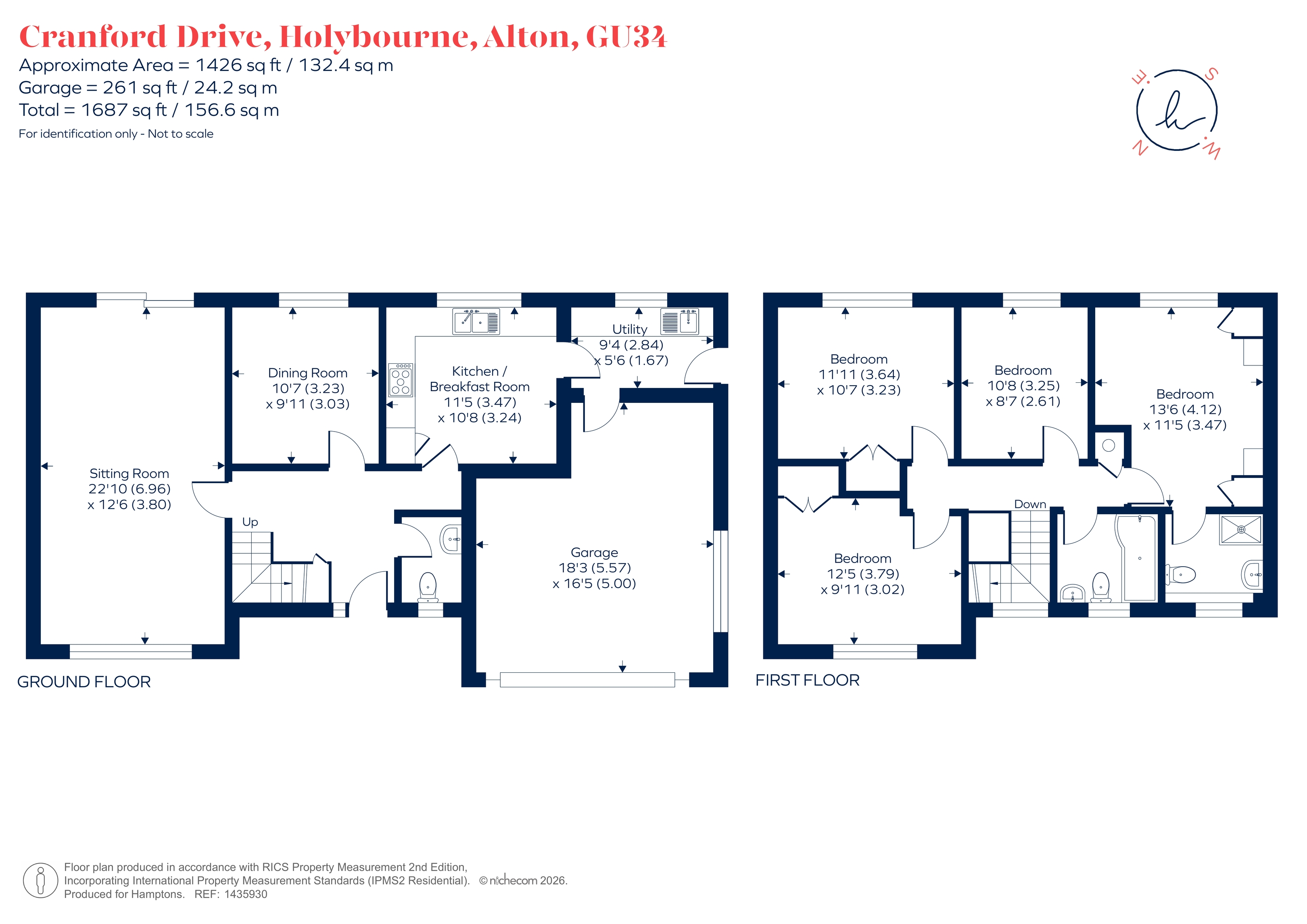 16, Cranford Drive, Holybourne floorplan