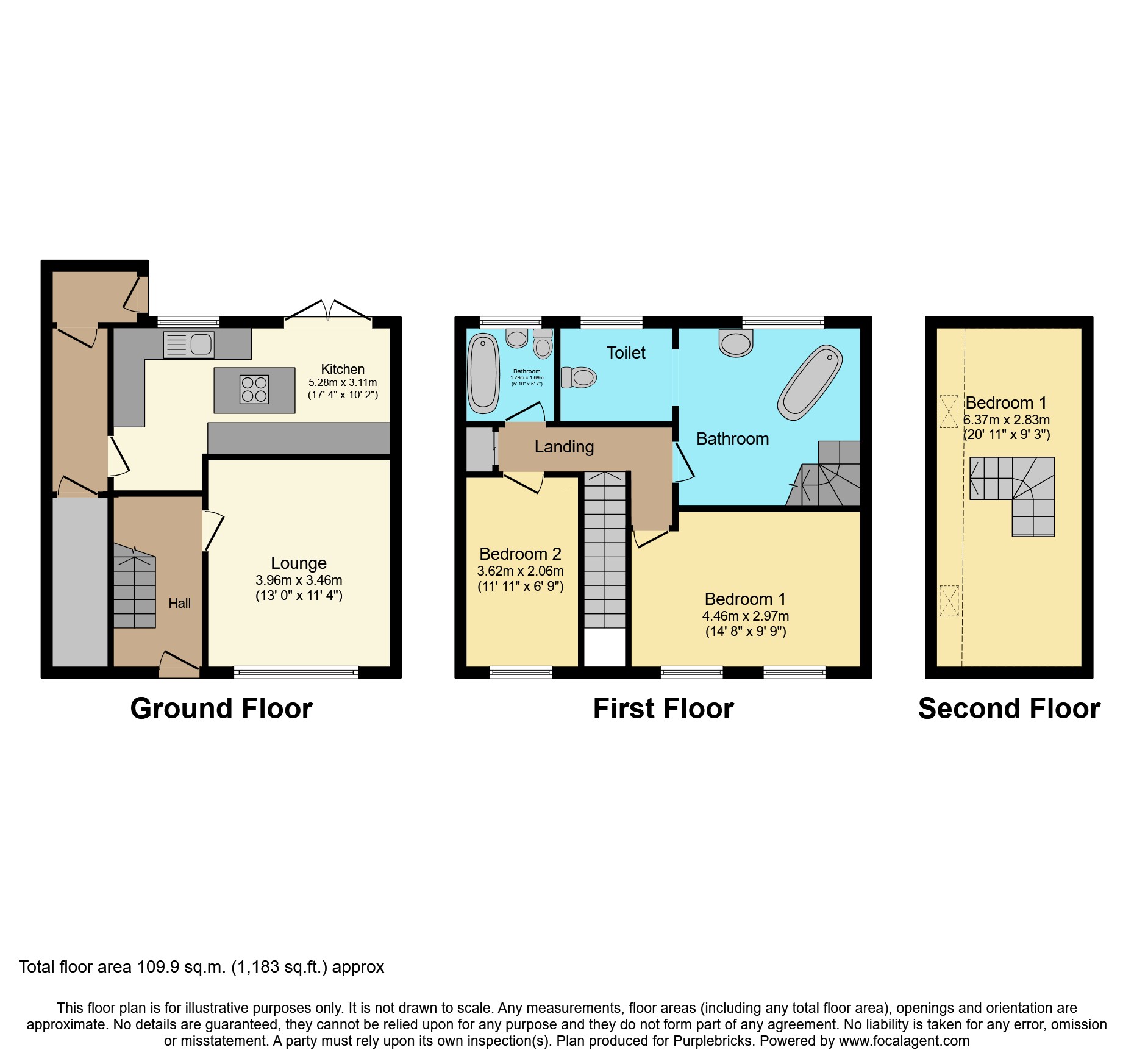 154, Hurst Lane, Birmingham floorplan