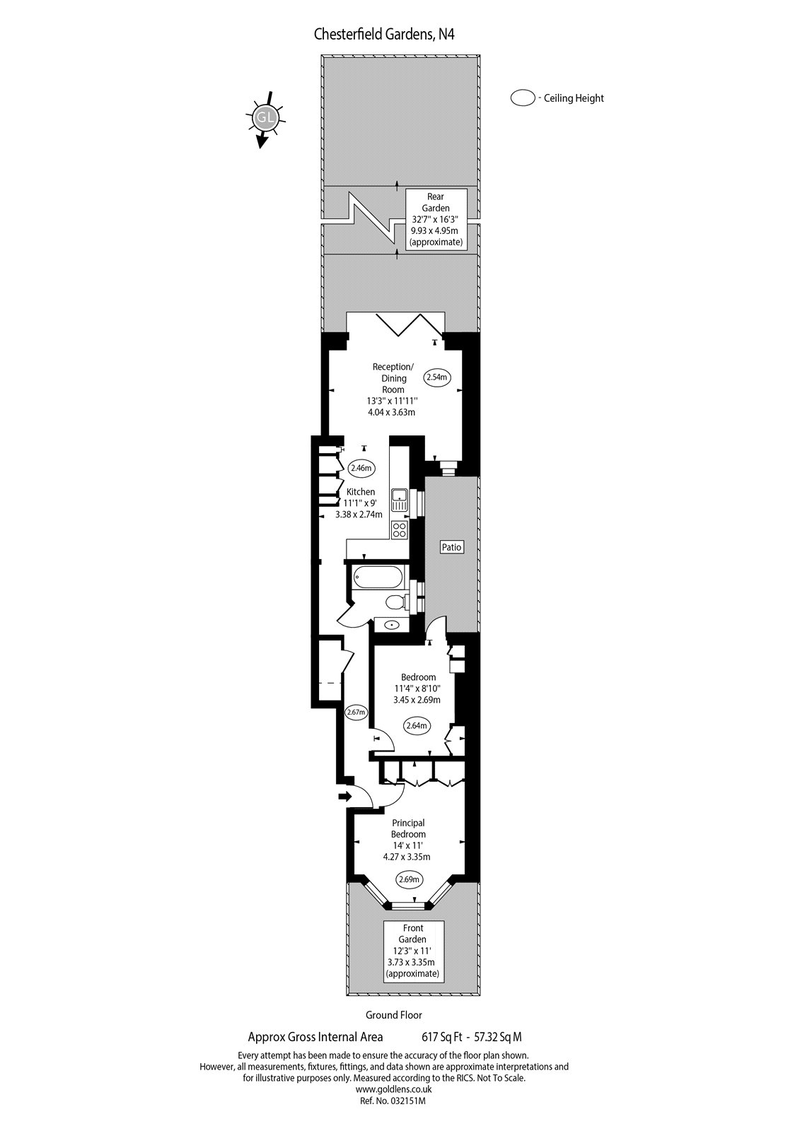 Ground Floor Flat, 120, Chesterfield Gardens, London floorplan