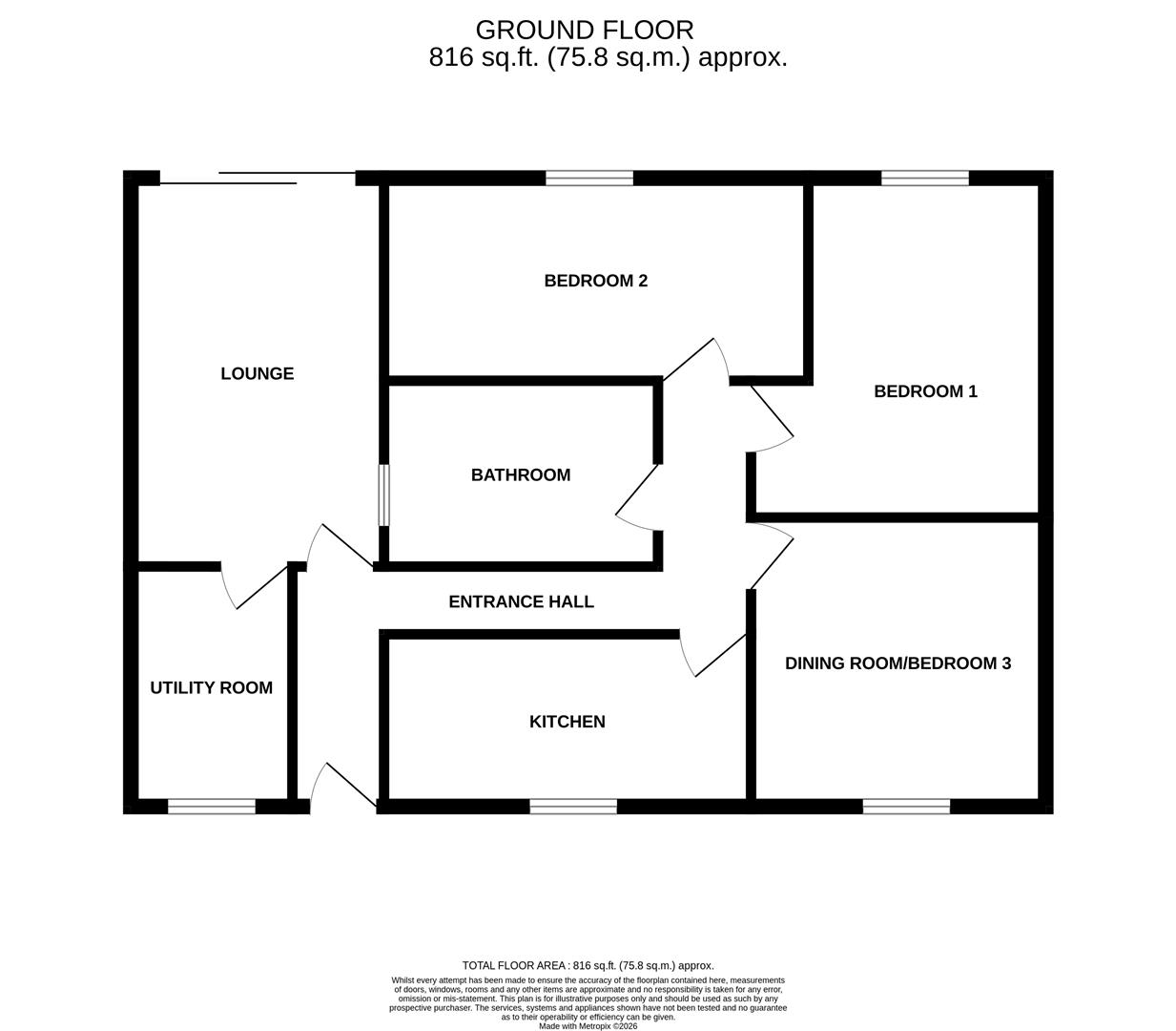 8, Lutterworth Close, Worcester floorplan