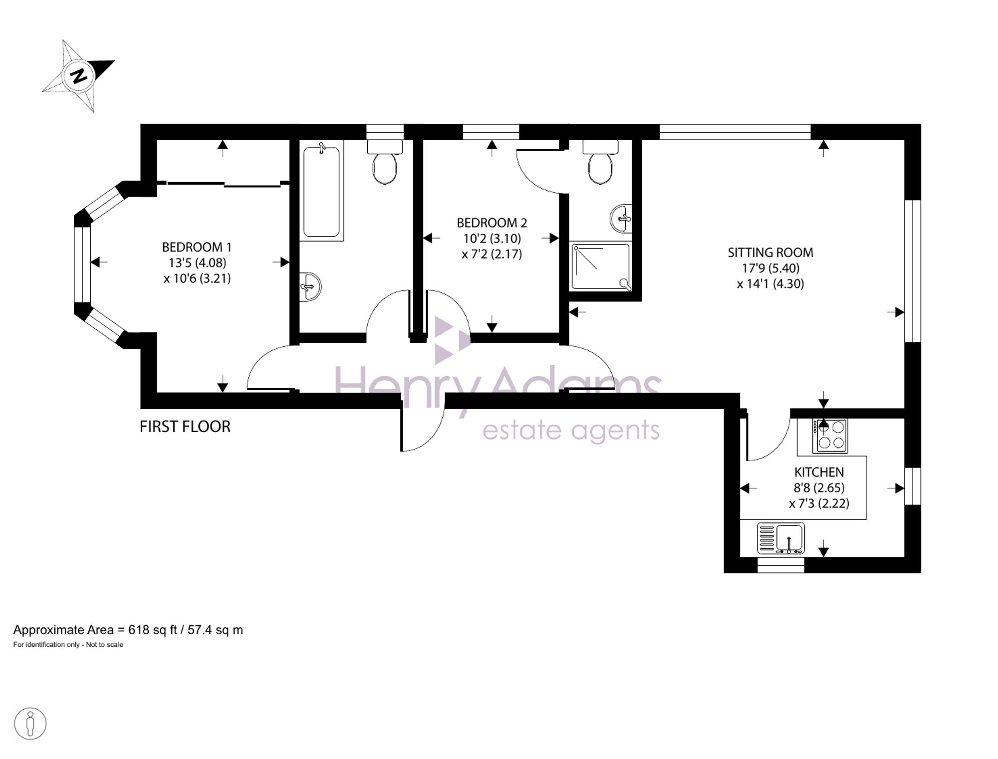 Flat 3, Lindens House, Emsworth floorplan