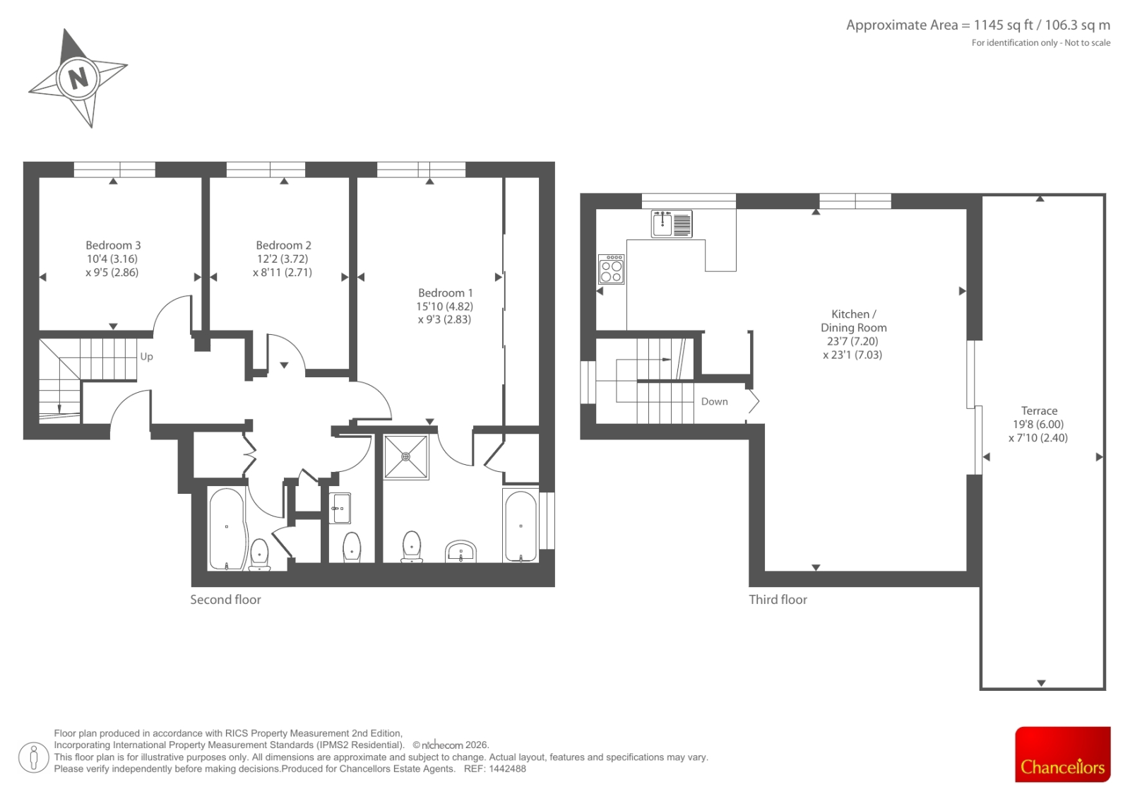 Flat 6 Newburn Court, 23, Granville Road, London floorplan