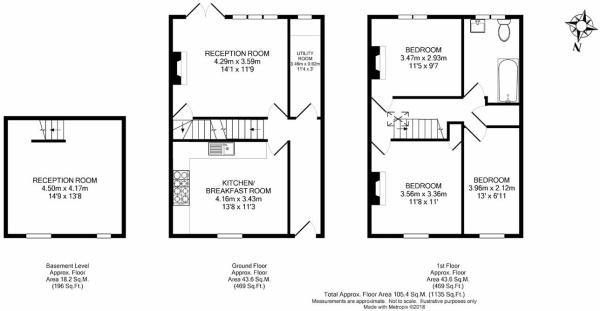 3 Bedrooms Terraced house for sale in Old Rope Walk, The Avenue, Lower Sunbury TW16