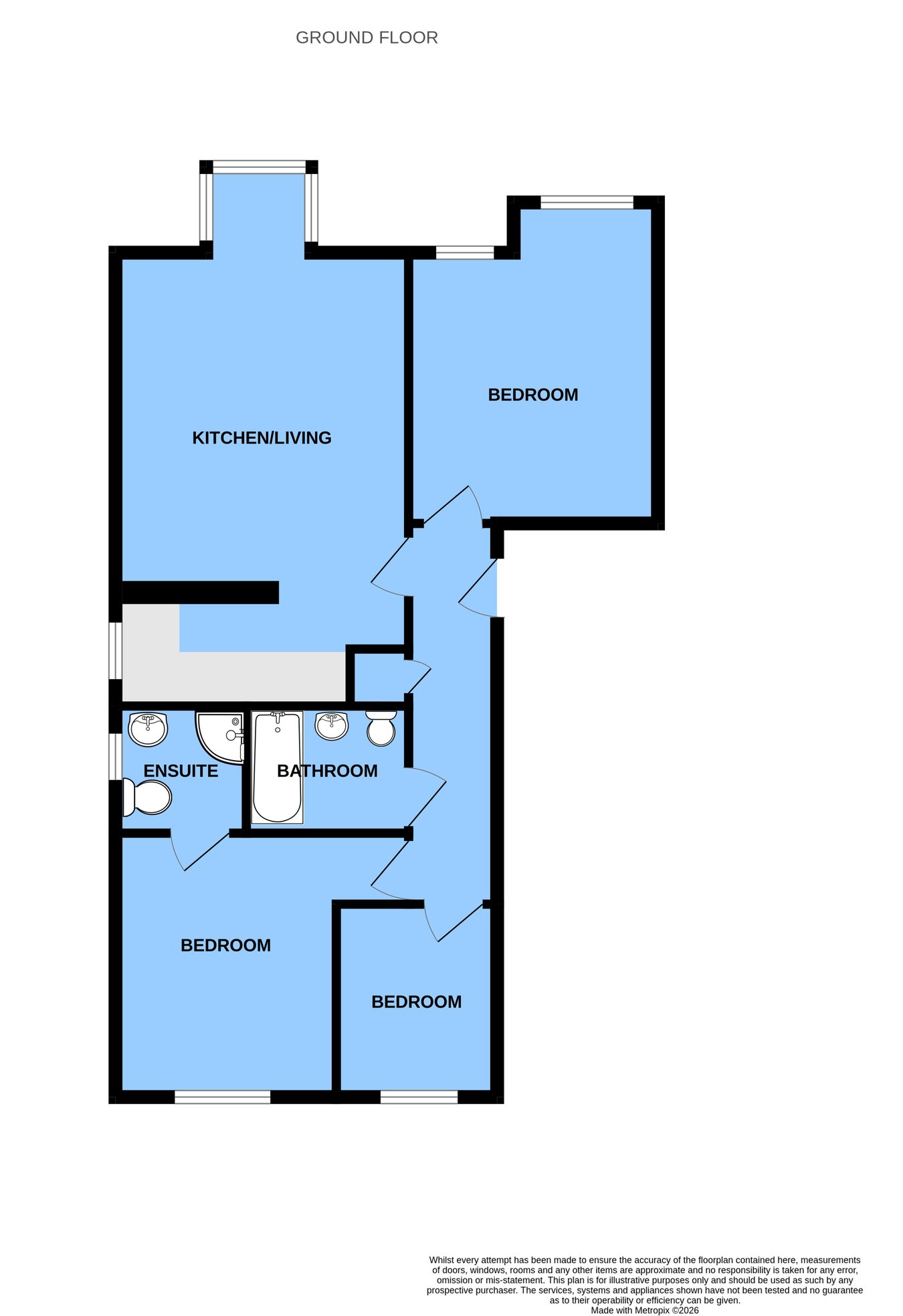 Flat 8 Colben Court, 17 Rafati Way, Bexhill-on-Sea floorplan