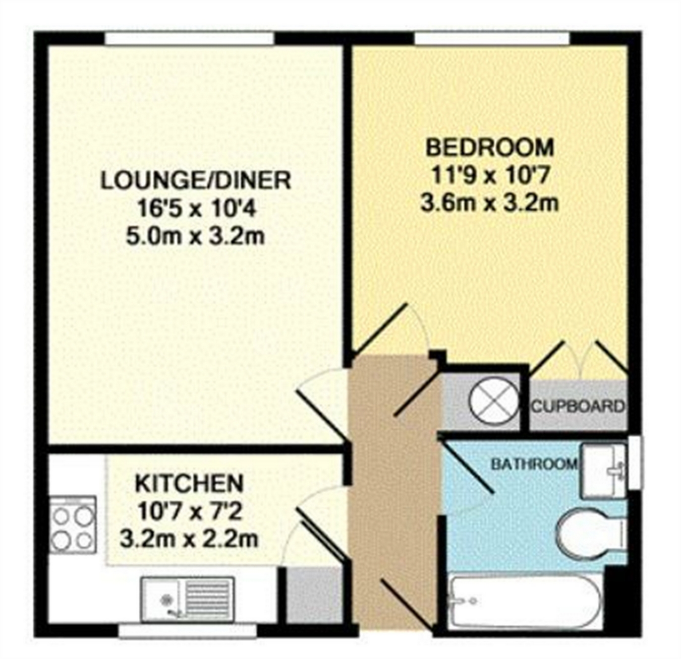 1 Bedrooms Flat to rent in Edgell Road, Staines-Upon-Thames, Surrey TW18