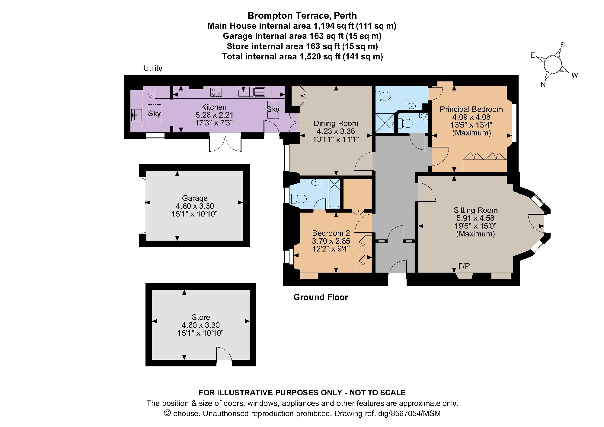Brompton Terrace, Kinnoull, Perth PH2, 2 bedroom flat for sale