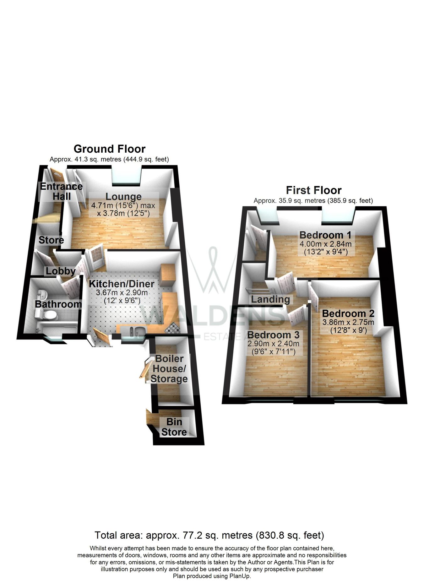 3 Railway Cottages, Ampthill Road, Bedford floorplan