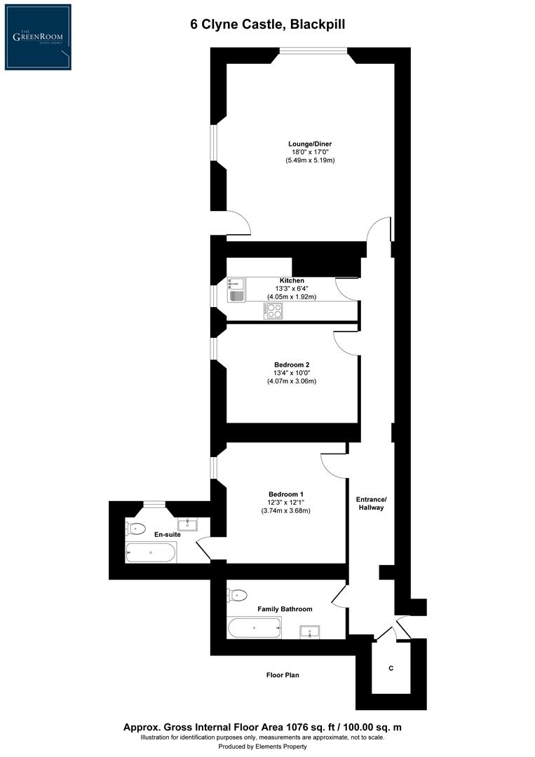 Apartment 6, Clyne Castle, Mill Lane, Swansea floorplan