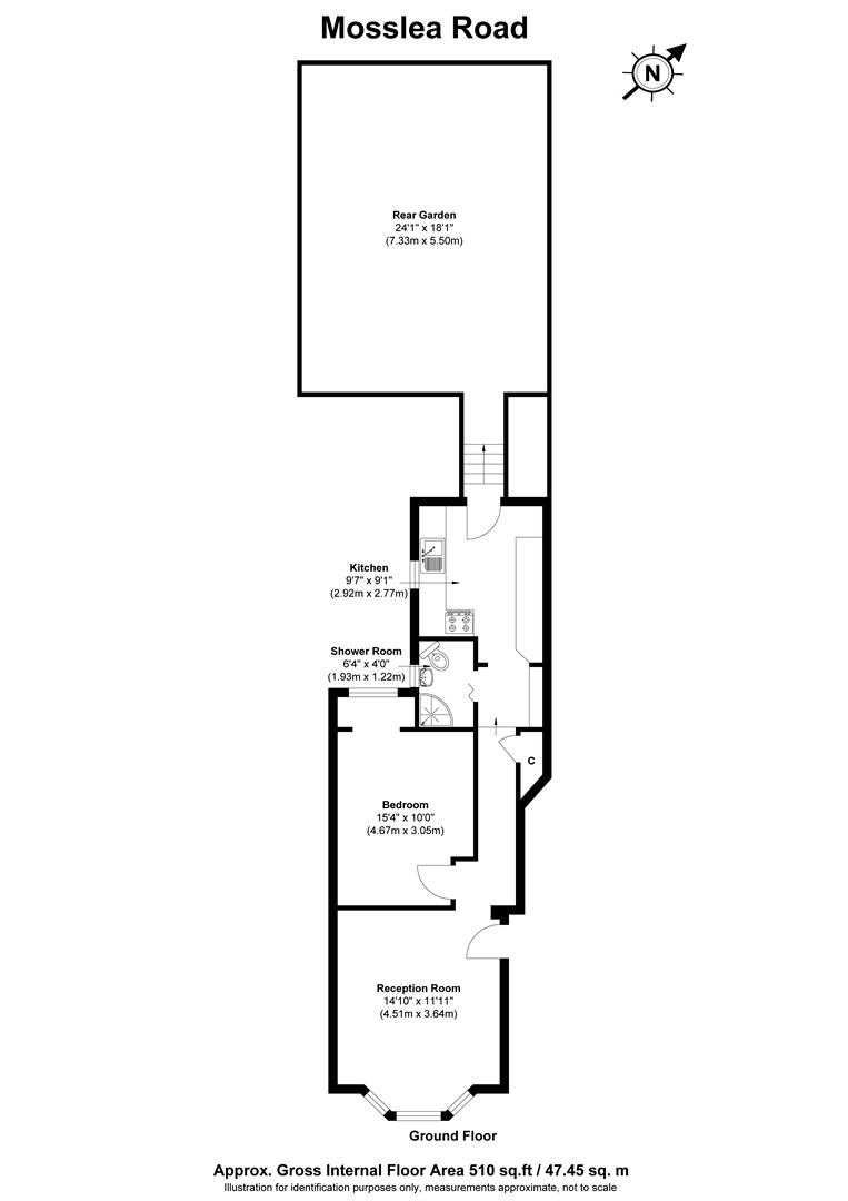Flat A, 32, Mosslea Road, London floorplan