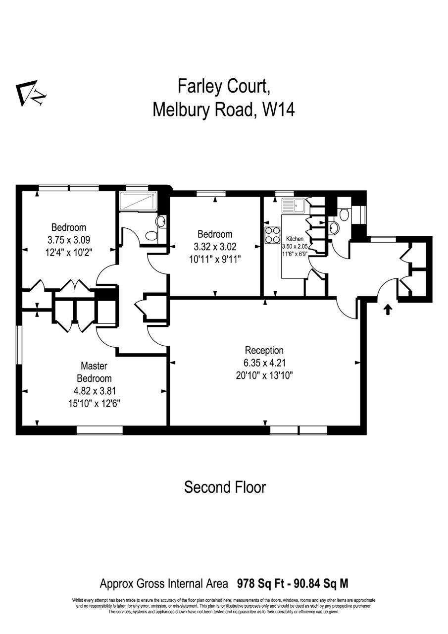 3 Bedrooms Flat to rent in Farley Court, Melbury Road, Kensington W14