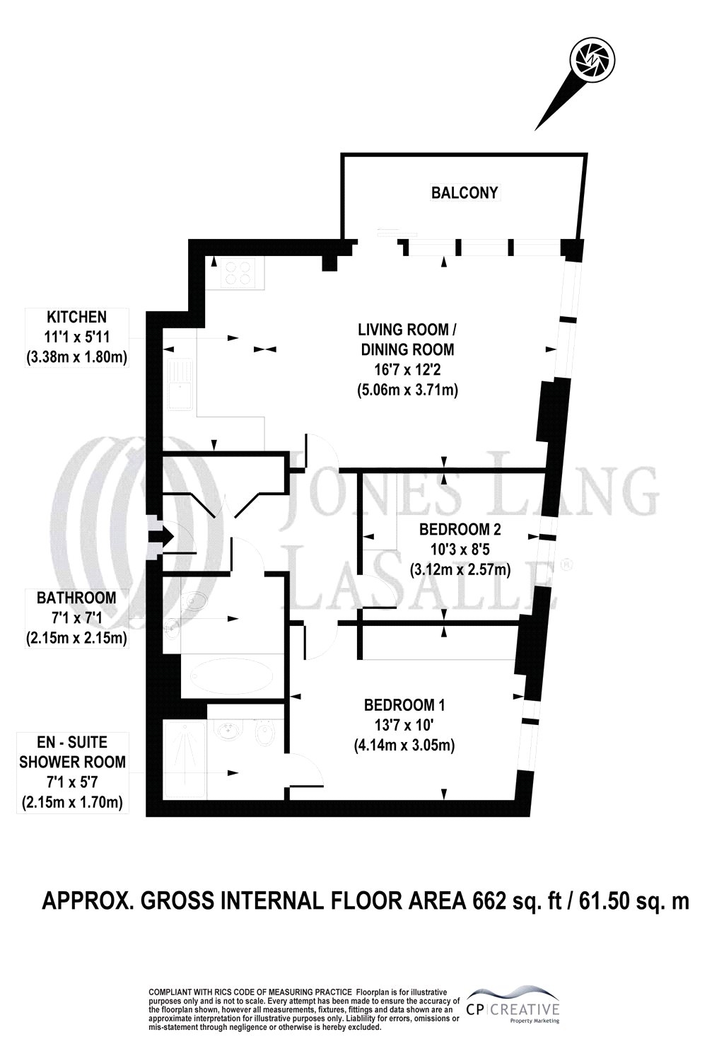 2 Bedrooms Flat to rent in Residence Tower, Woodberry Grove, London N4