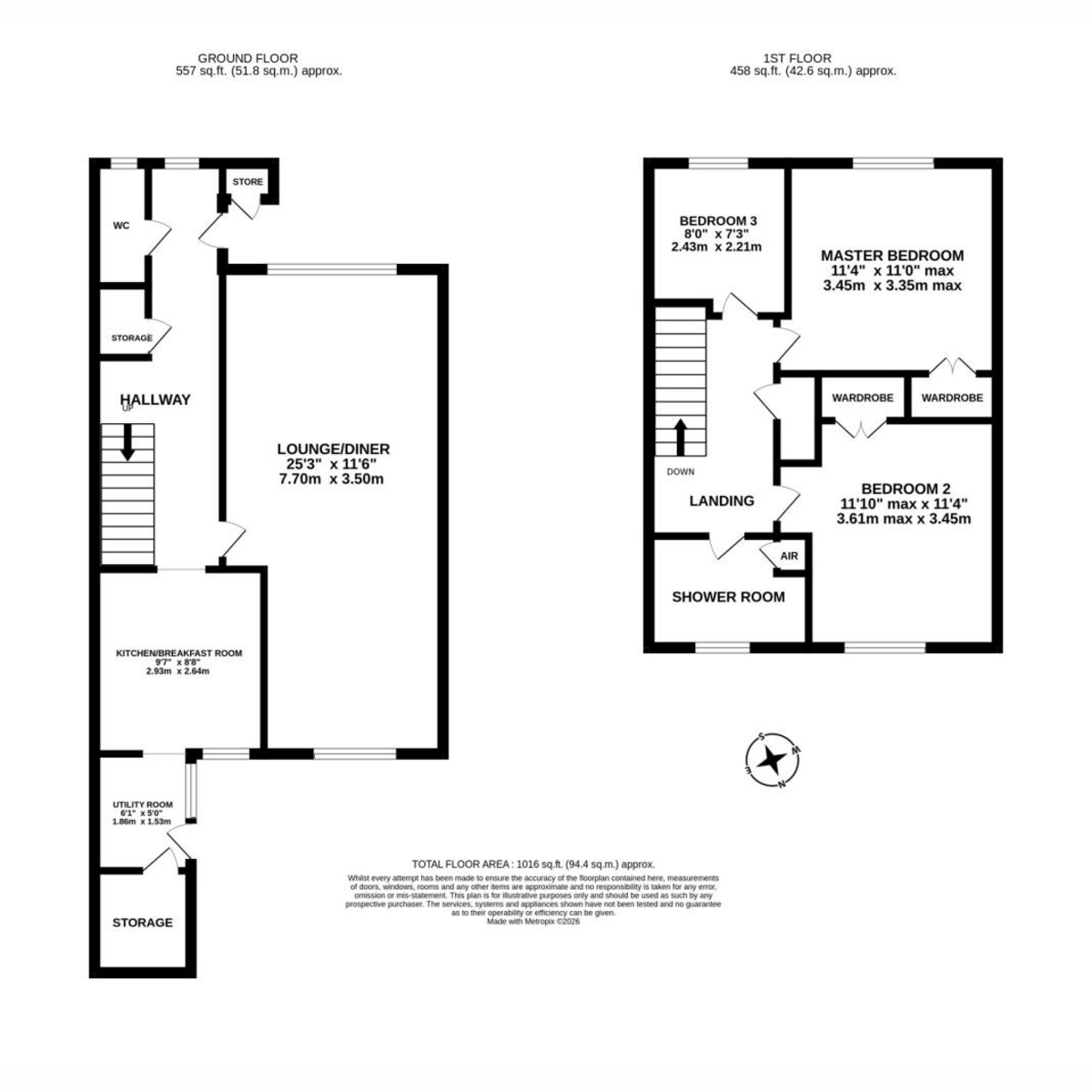 16, Orchard Way, Long Itchington floorplan
