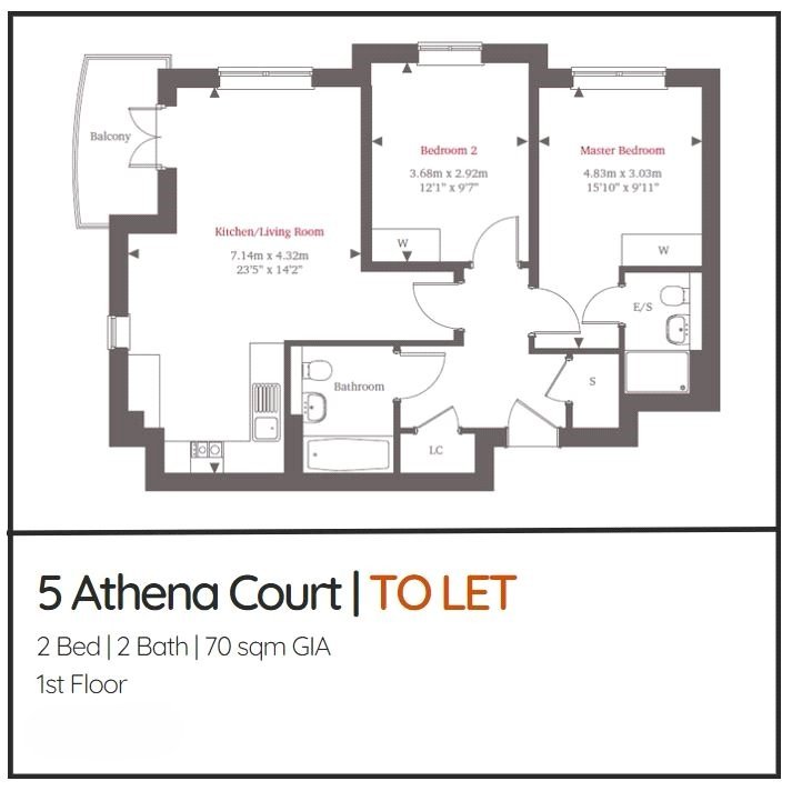 Flat 5, Athena Court, 8, Bridge Avenue, Maidenhead floorplan