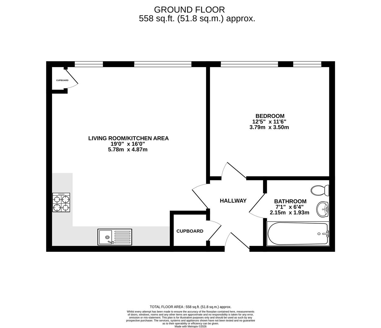 Flat 4, 1, Cox Terrace, Reading floorplan
