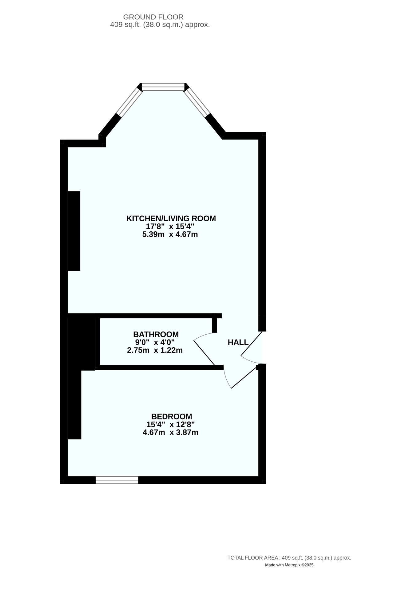 Flat 1 22 May Terrace, Plymouth Devon, Devon floorplan