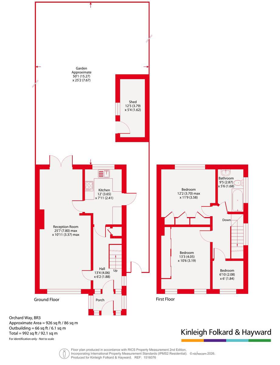 194, Orchard Way, Beckenham floorplan
