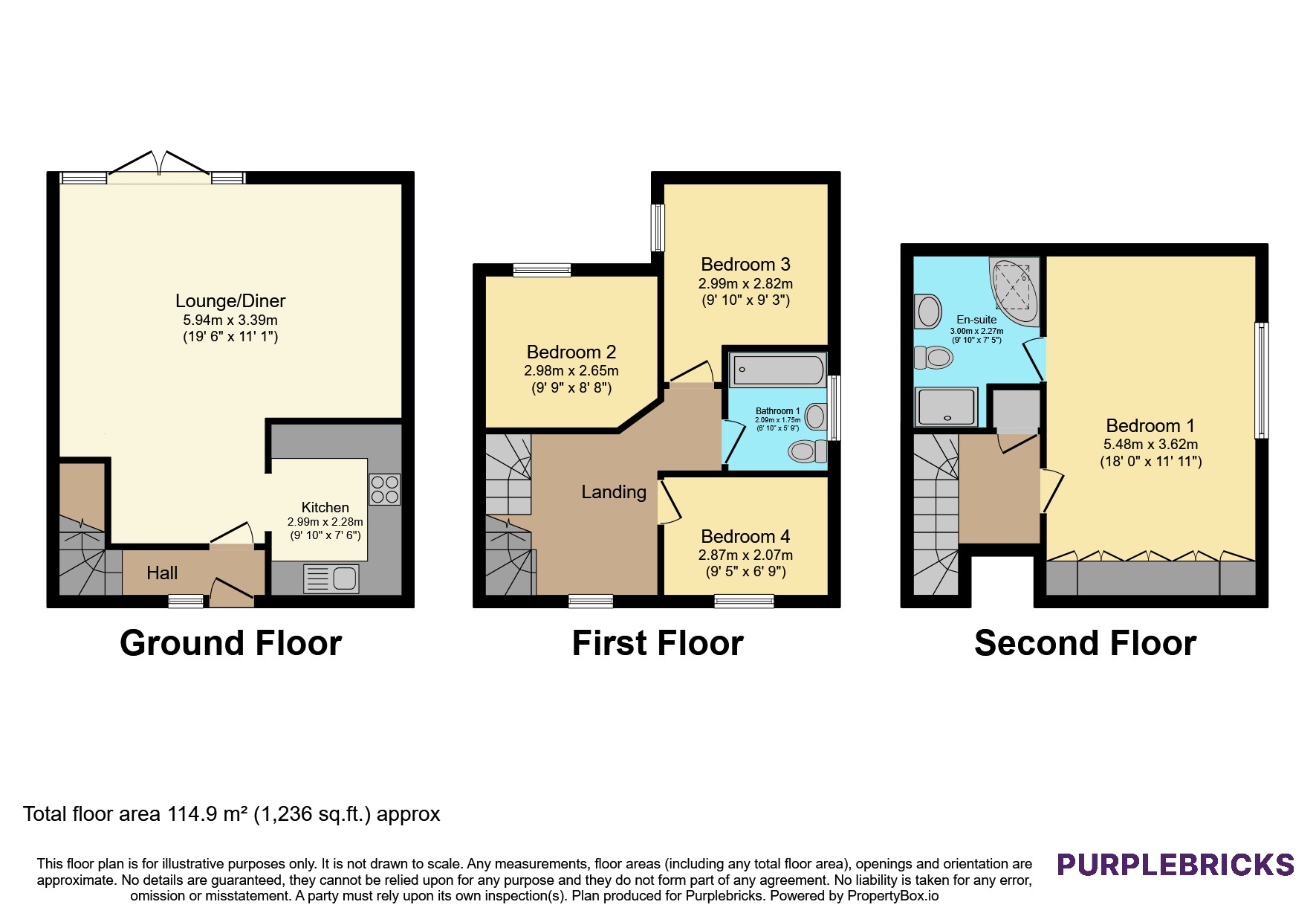 16, Clare Court, Sandy floorplan