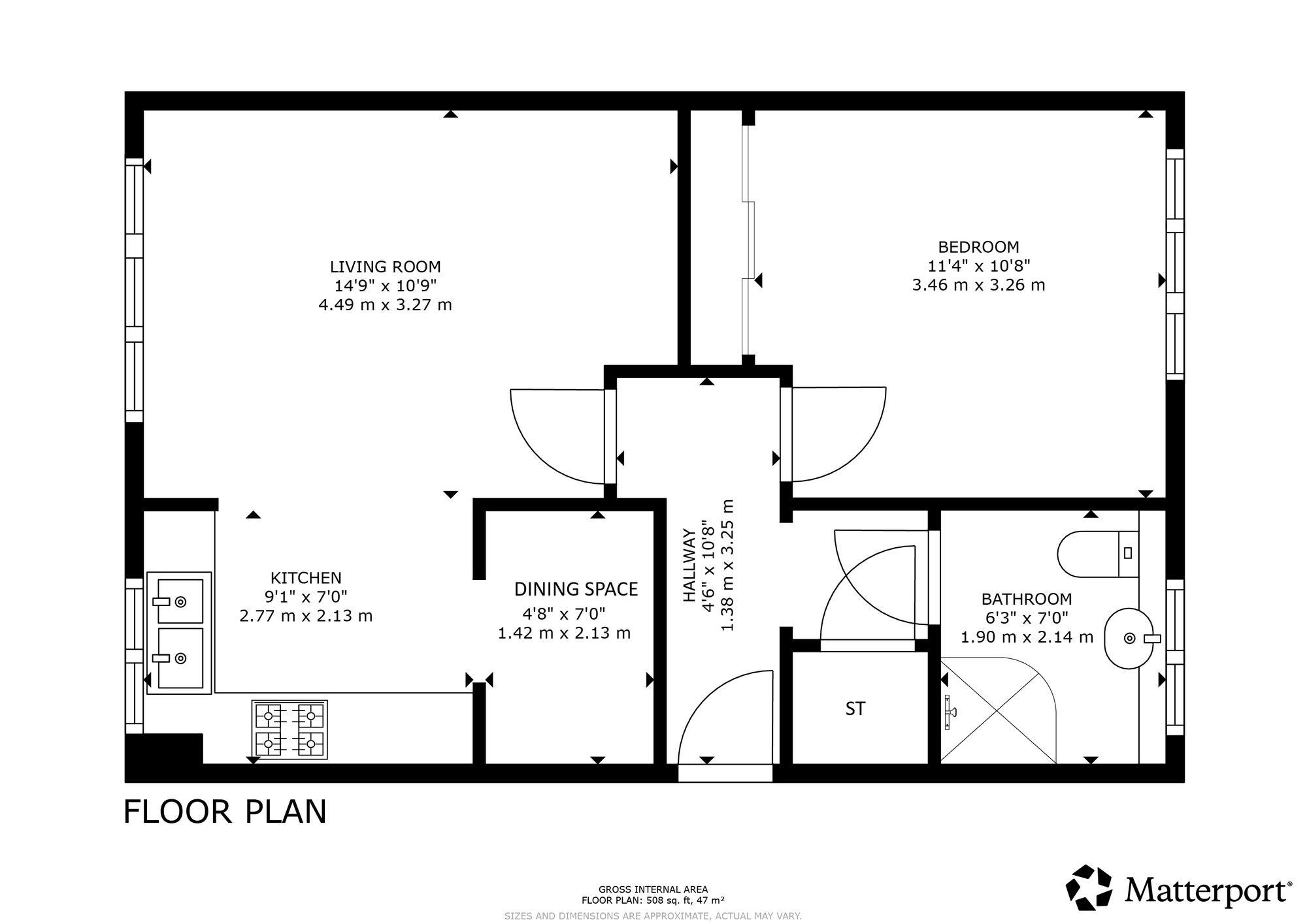 Flat 1, 74 Strathblane Road, Glasgow floorplan