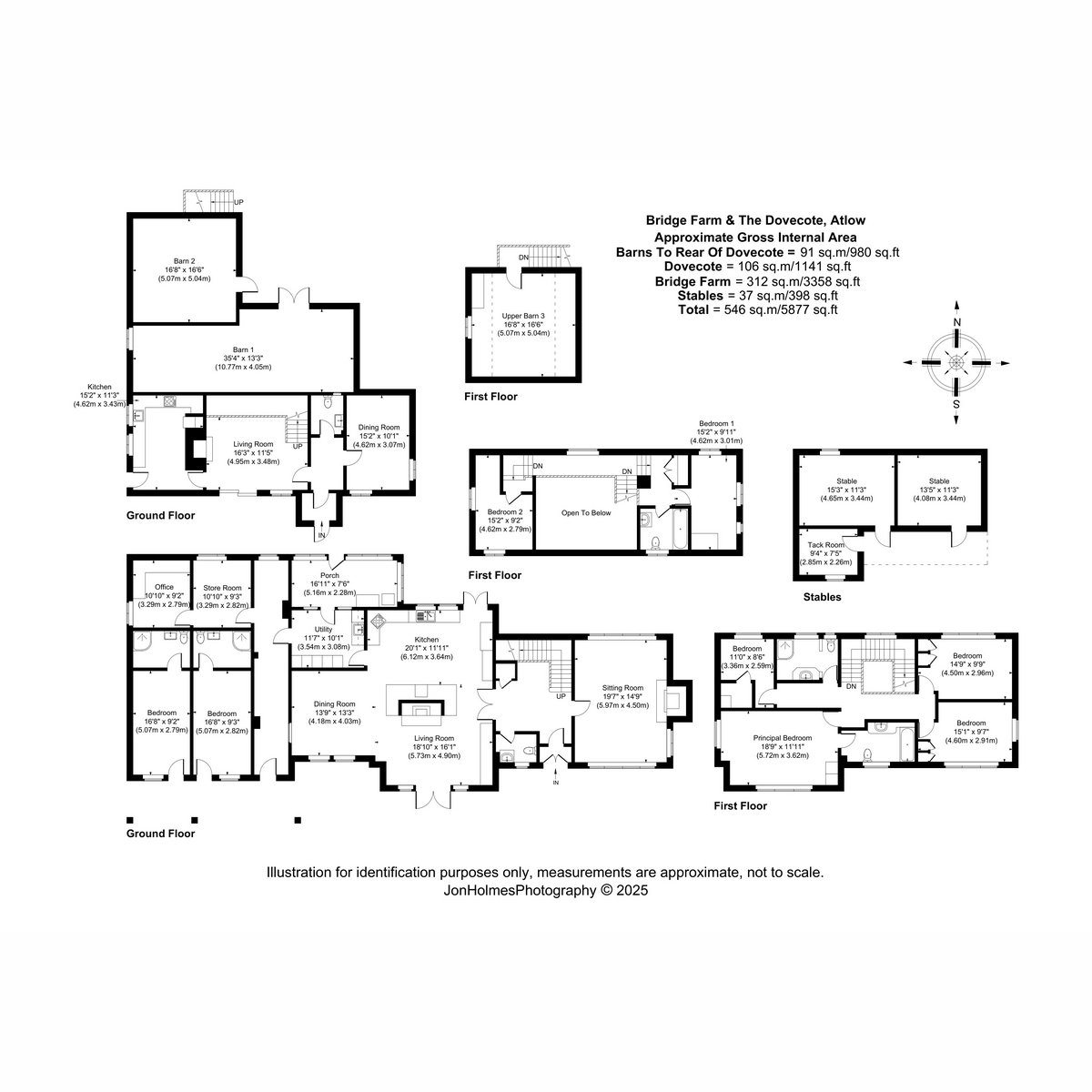 Bridge Farm & The Dovecote, Atlow, Derbyshire floorplan