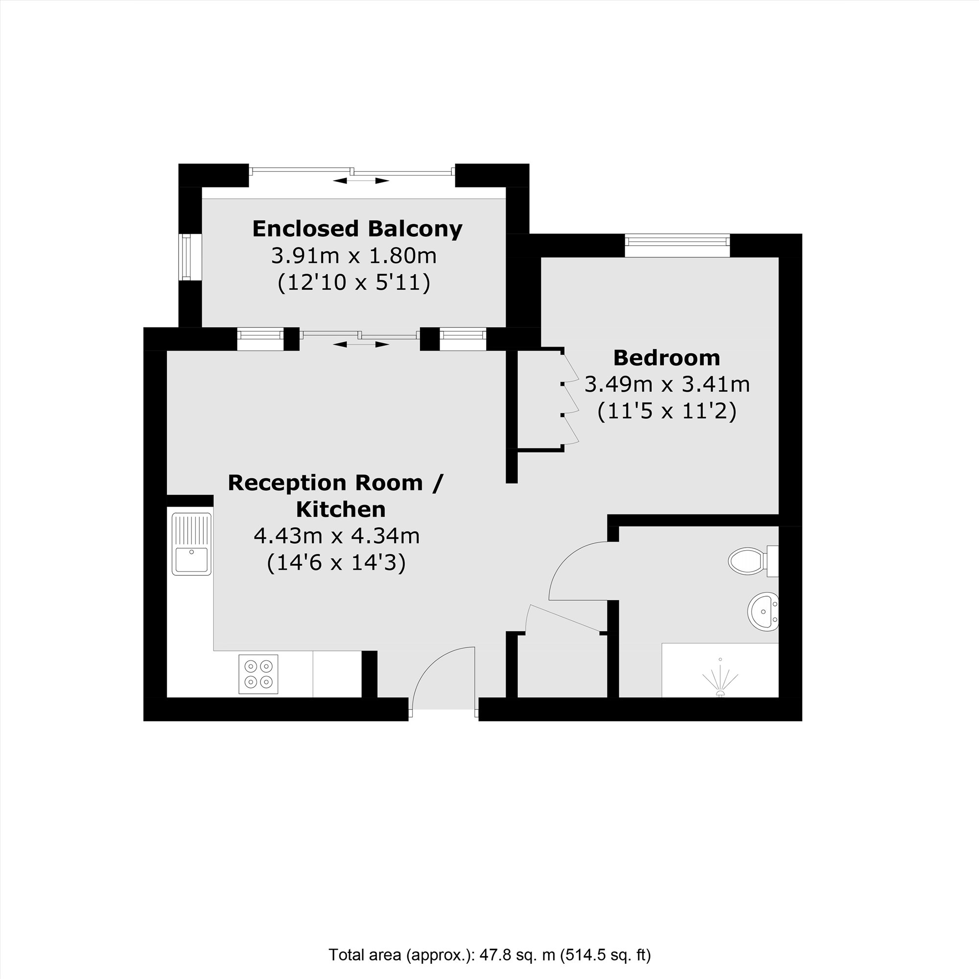 Flat 16, Copse House, 5, Beeline Way, New Malden floorplan