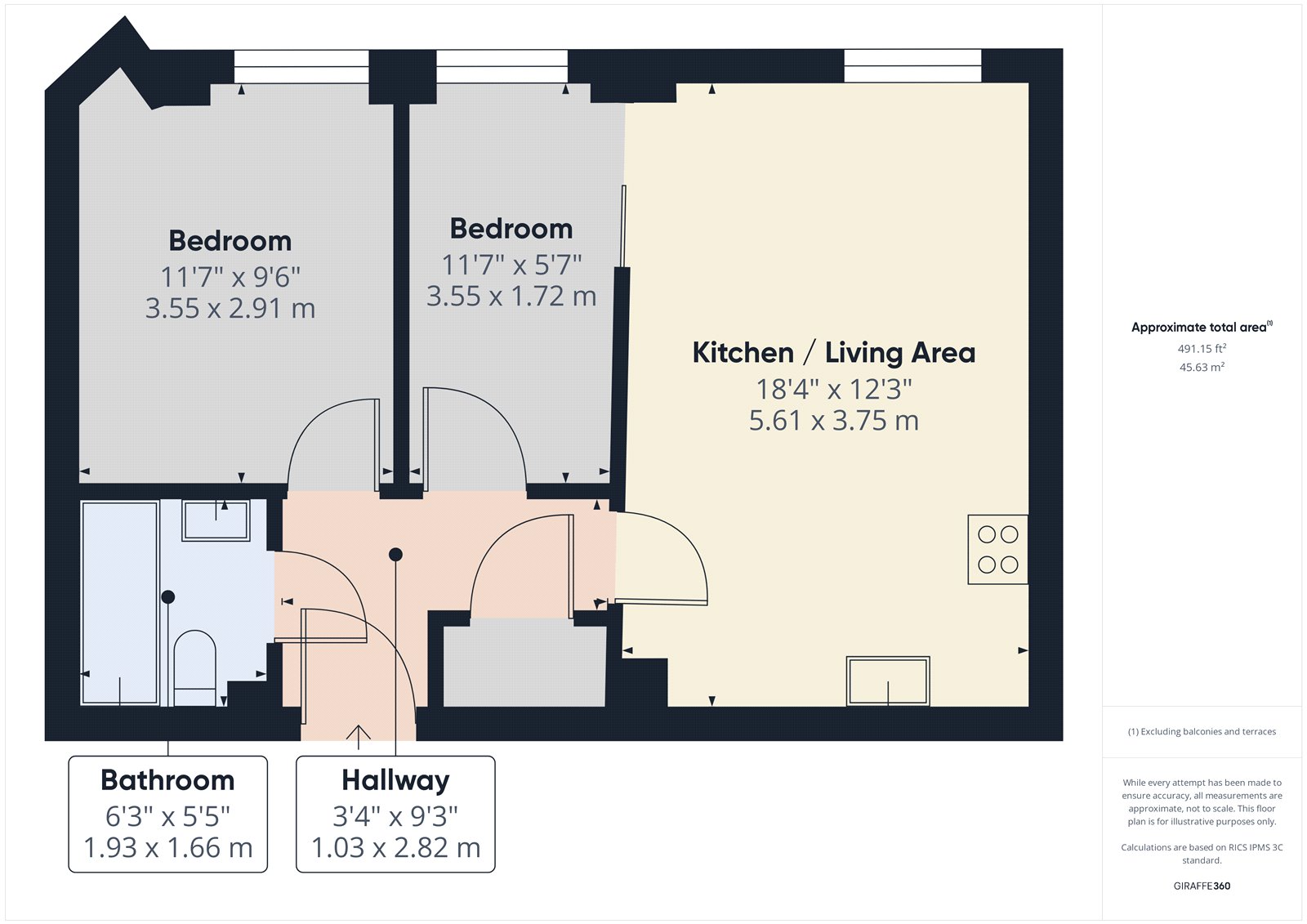 Apartment 418, Landmark House, 11, Broadway, West Yorkshire floorplan